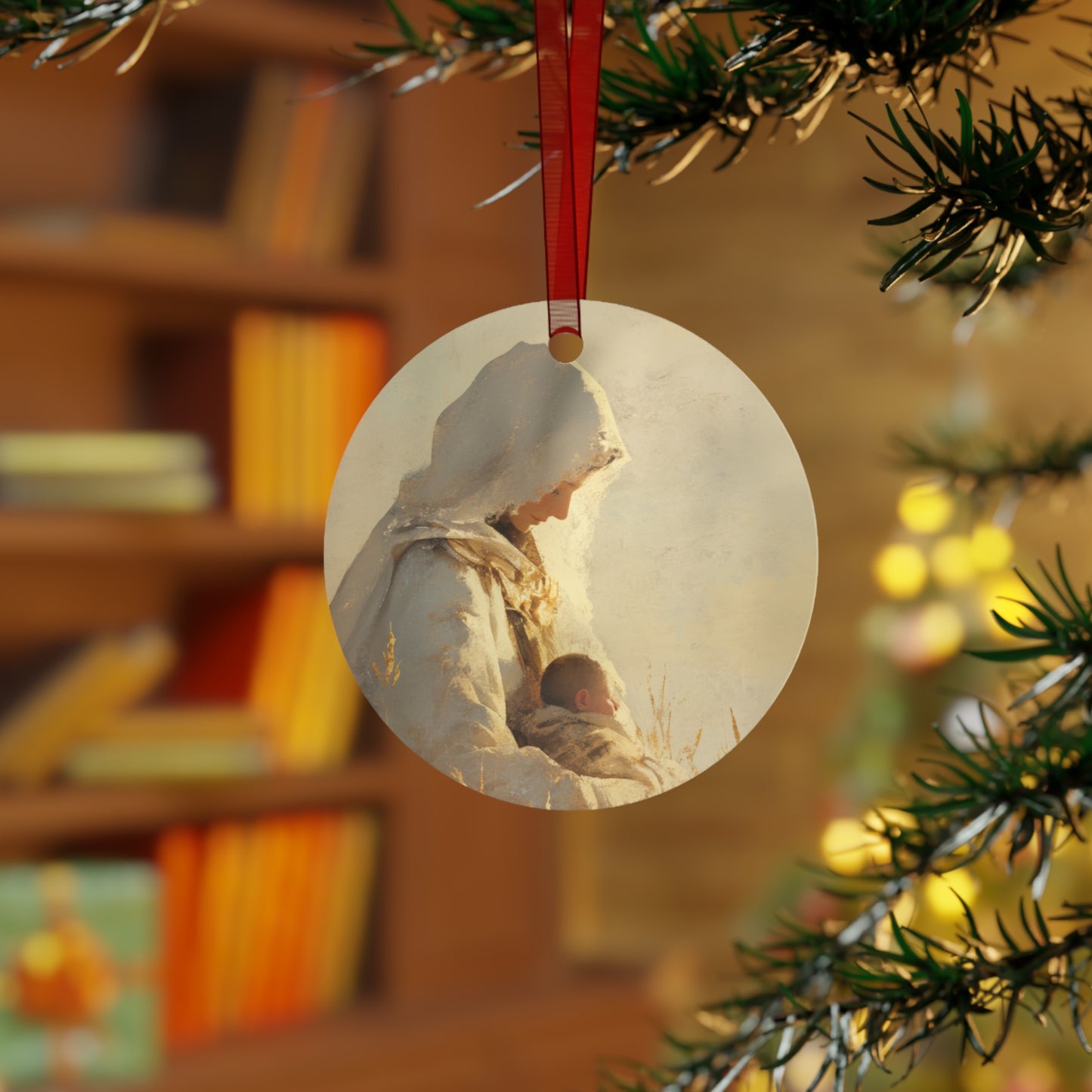 Our Lady of the Harvest / Prairie - Mother Mary - Metal Ornament - Religious Holiday Christmas Ornament and Keepsake - Prayer