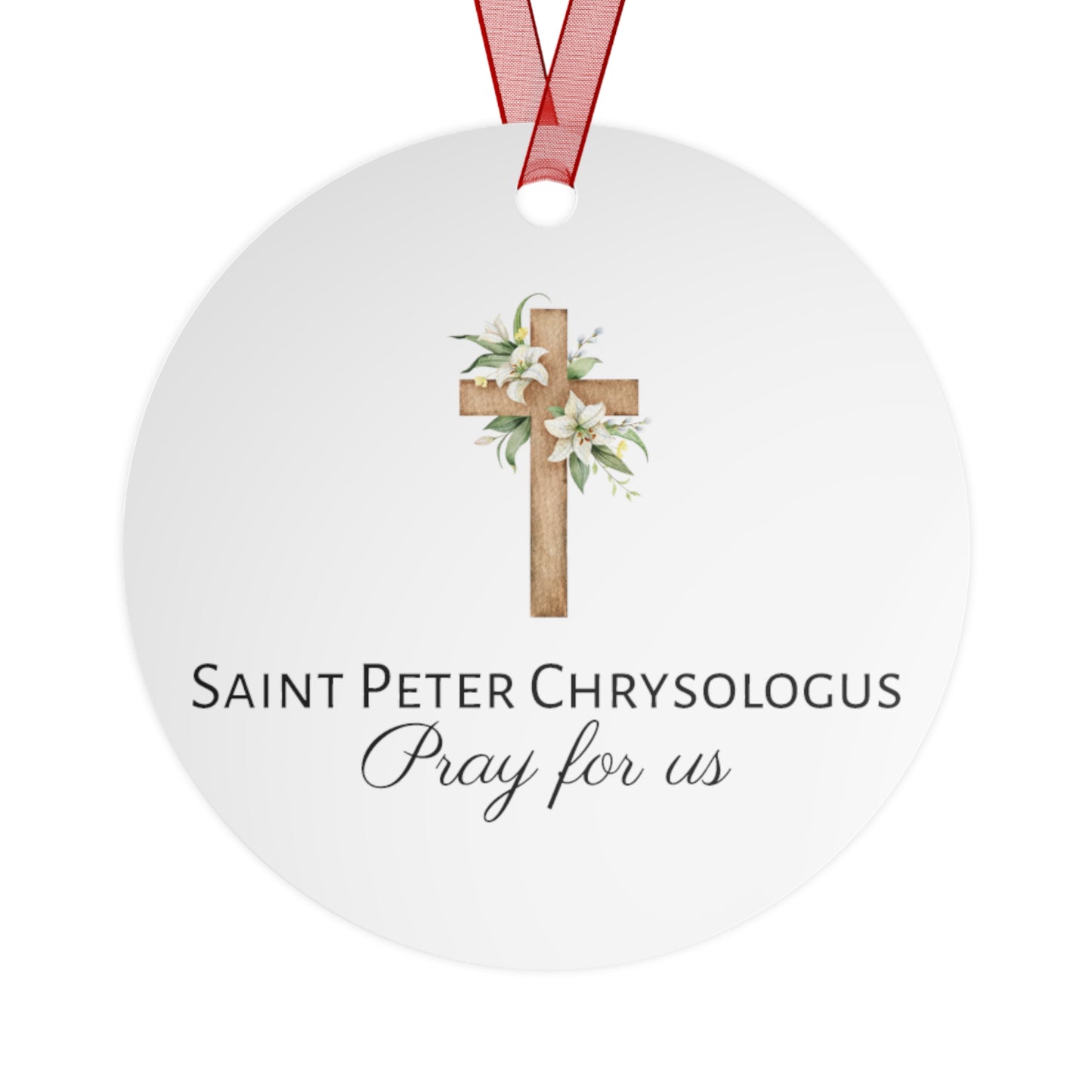 Saint Peter Chrysologus - Religious Holiday Christmas Ornament and Keepsake - Double sided Keepsake Religious Ornament