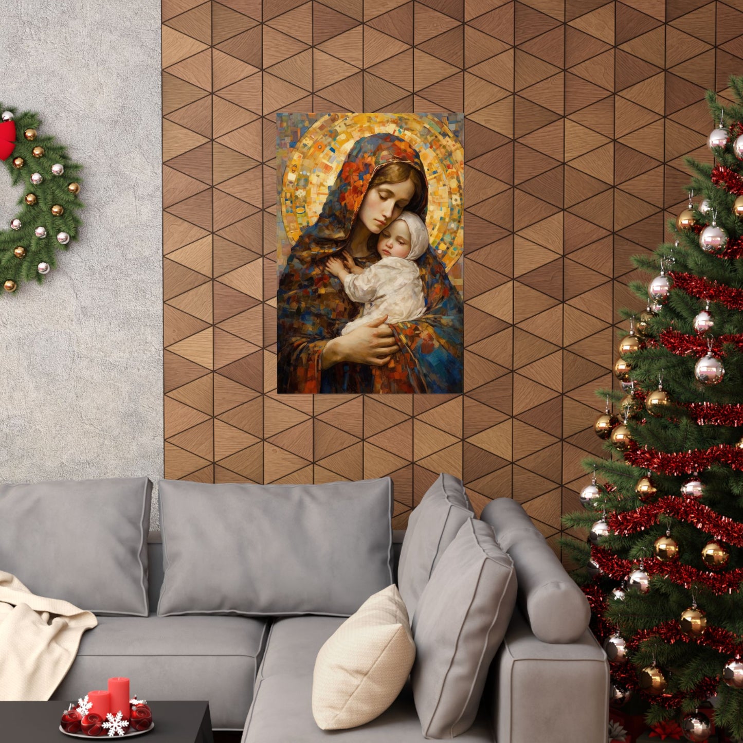 Holy Maternal Bond - Mary and the Christ Baby - Multiple Sizes - Premium Matte Vertical Posters - Christ Child