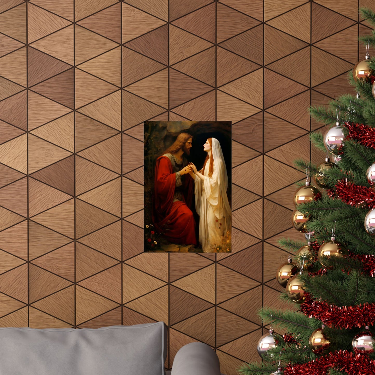 Revelation of Redemption: Mary Magdalene and the Risen Christ - Sanctified Souls Print - Multiple Sizes - Premium Matte Vertical Posters