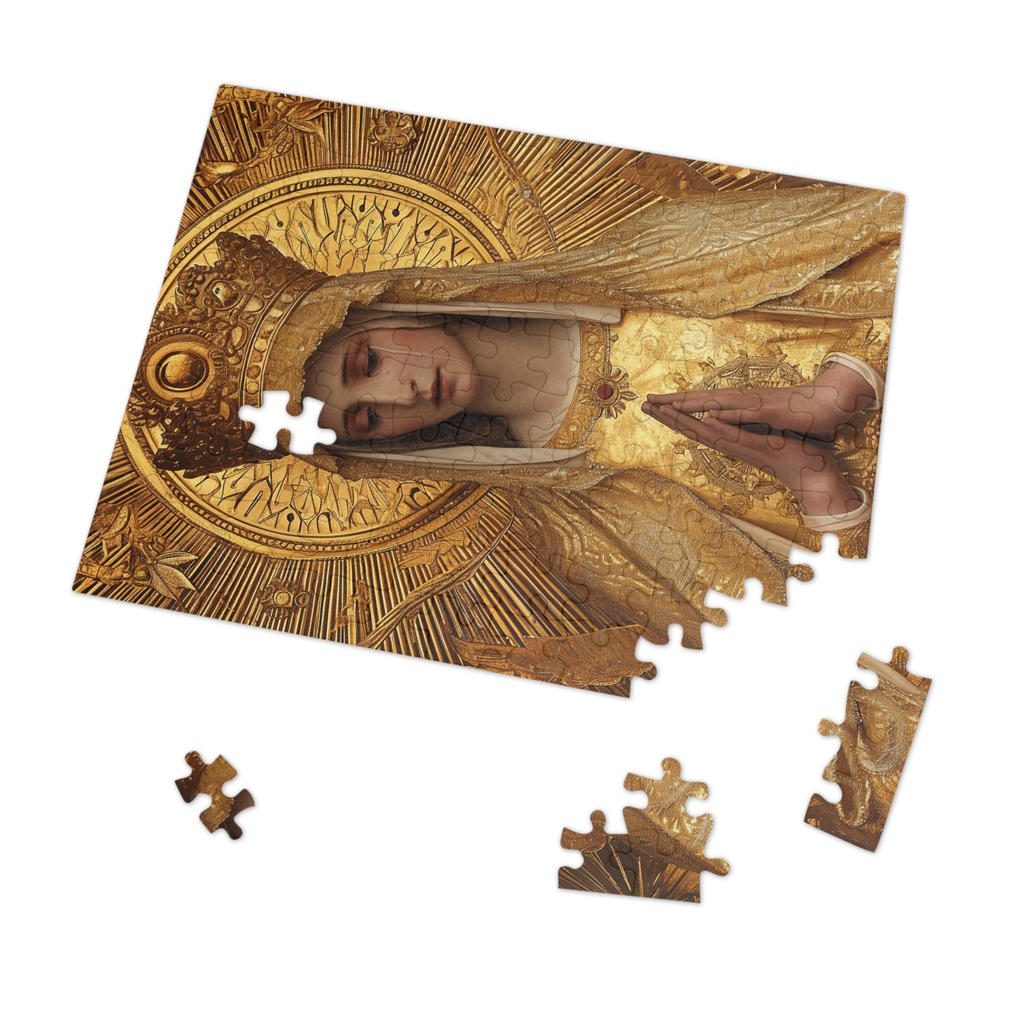 Gate of Eternity - The Golden Mary - Tribute to Our Lady of the Gate of Dawn - Puzzle and Keepsake Tin (30, 110, 252, 500,1000-Piece)