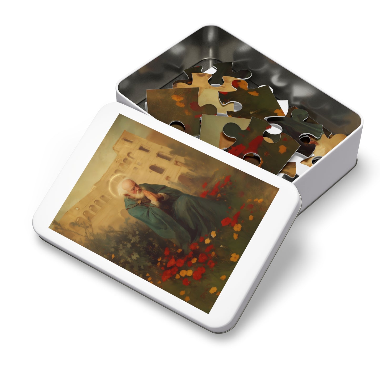 Saint Cyprian - Puzzle and Tin - Religious Jigsaw Puzzle (30, 110, 252, 500,1000) - Gift Catholic Families
