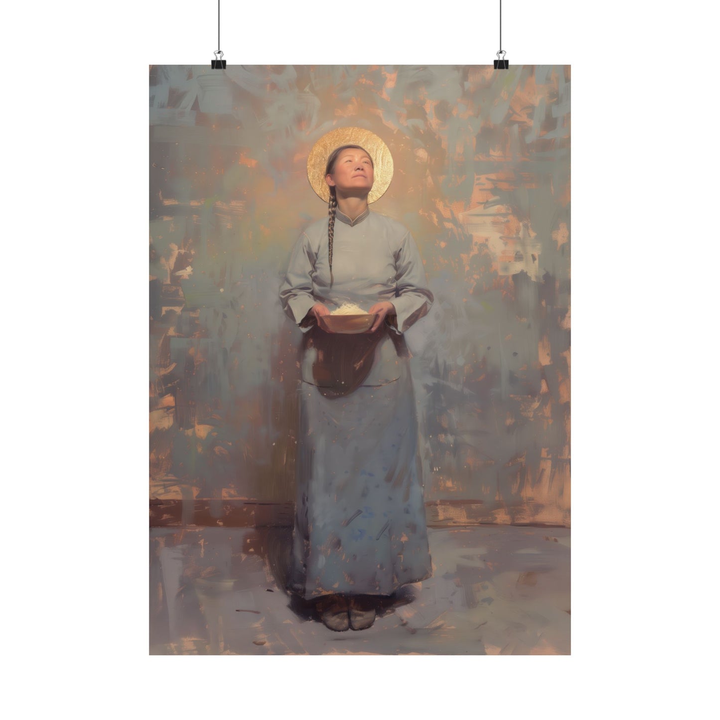 Saint Martha Wang - Chinese Martyr Saint  - Sanctified Souls Print - Multiple Sizes - Premium Matte Vertical Posters