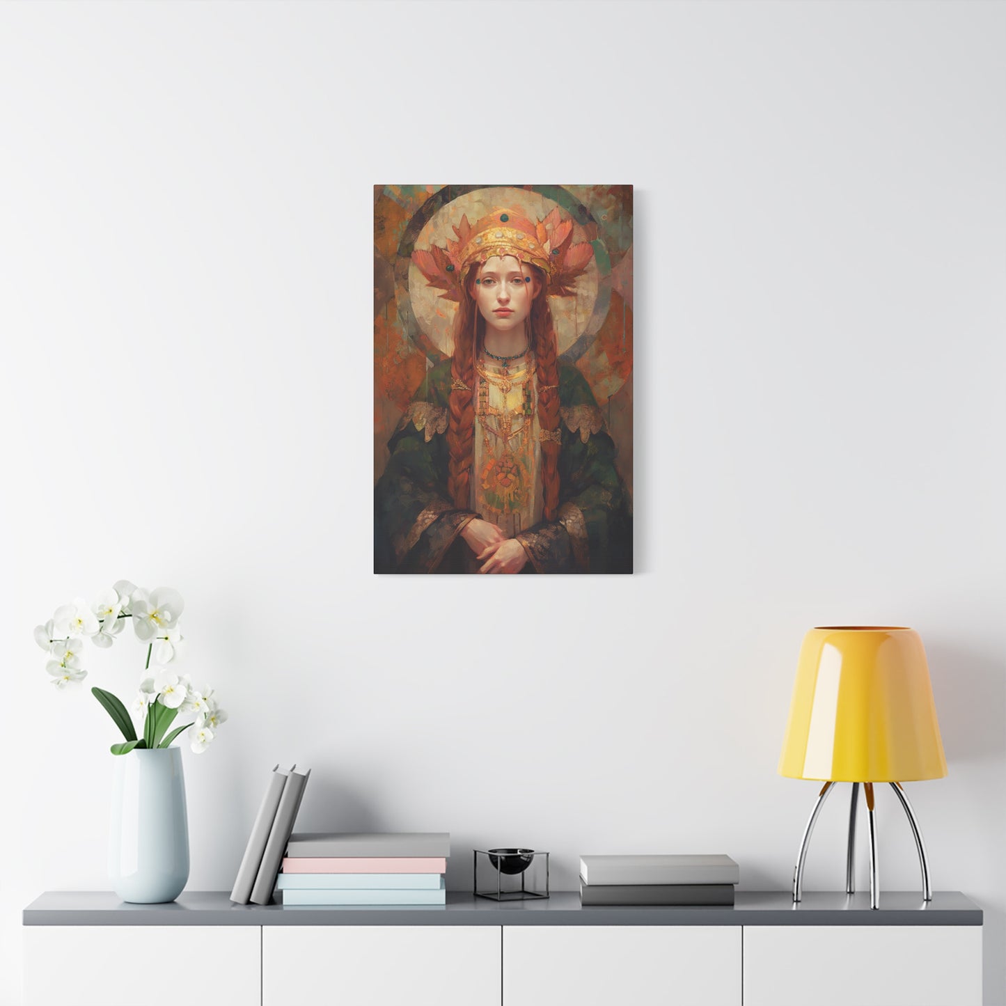 Saint Margaret of Scotland - Museum Wrapped Canvas - Sanctified Souls Print - Religious Art for your Home