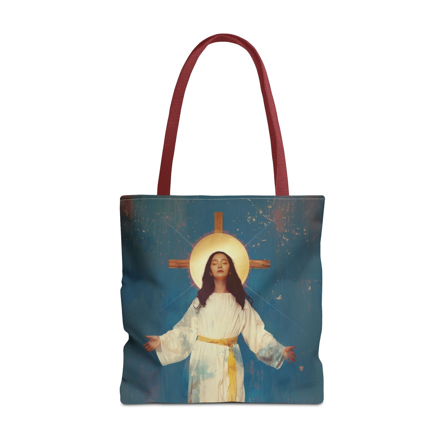 Our Lady of Akita - Mother Mary - Tote Bag - Large Medium Small Faith Art Bag - Re-usable Tote Purse - Double Sided