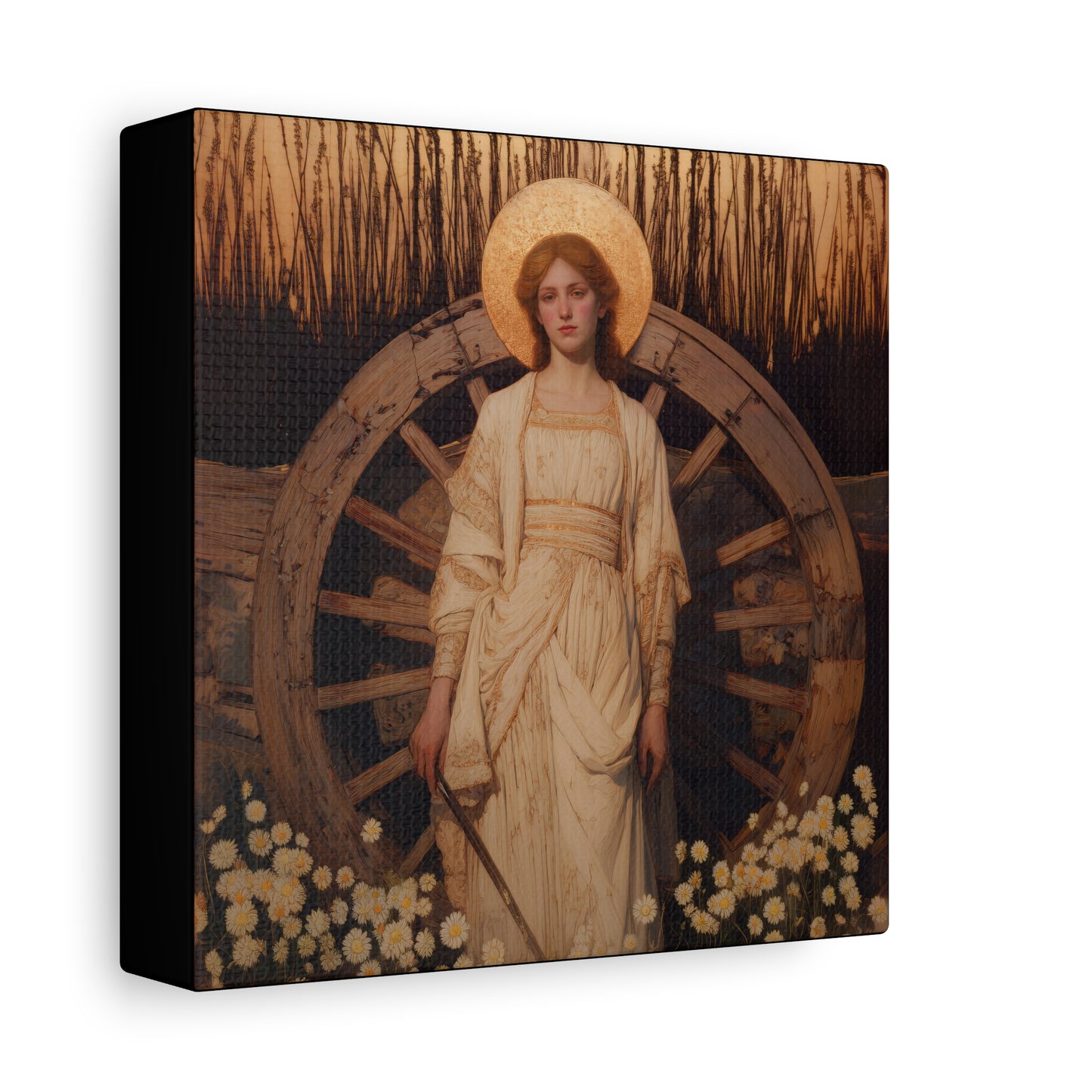 Saint Catherine of Alexandria -  Museum Wrapped Canvas - Sanctified Souls Print - Religious Art for your Home - Catholic Patron Saint Art