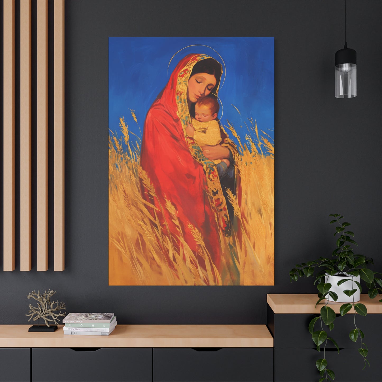 Our Lady of the Harvest  - Multiple Sizes - Catholic Home art - Museum Wrapped Canvas - Sanctified Souls Print