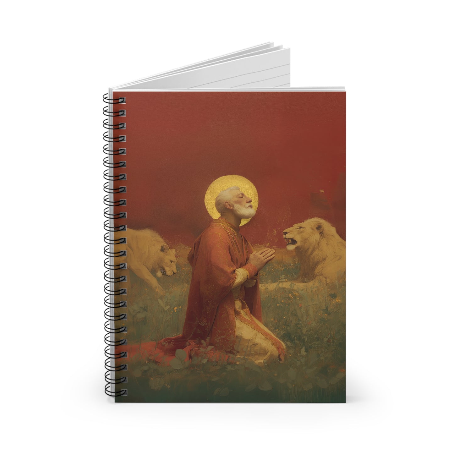 Saint Ignatius of Antioch - Sanctified Souls Art - Religious Based Notebook - Spiral Notebook - Prayer journal