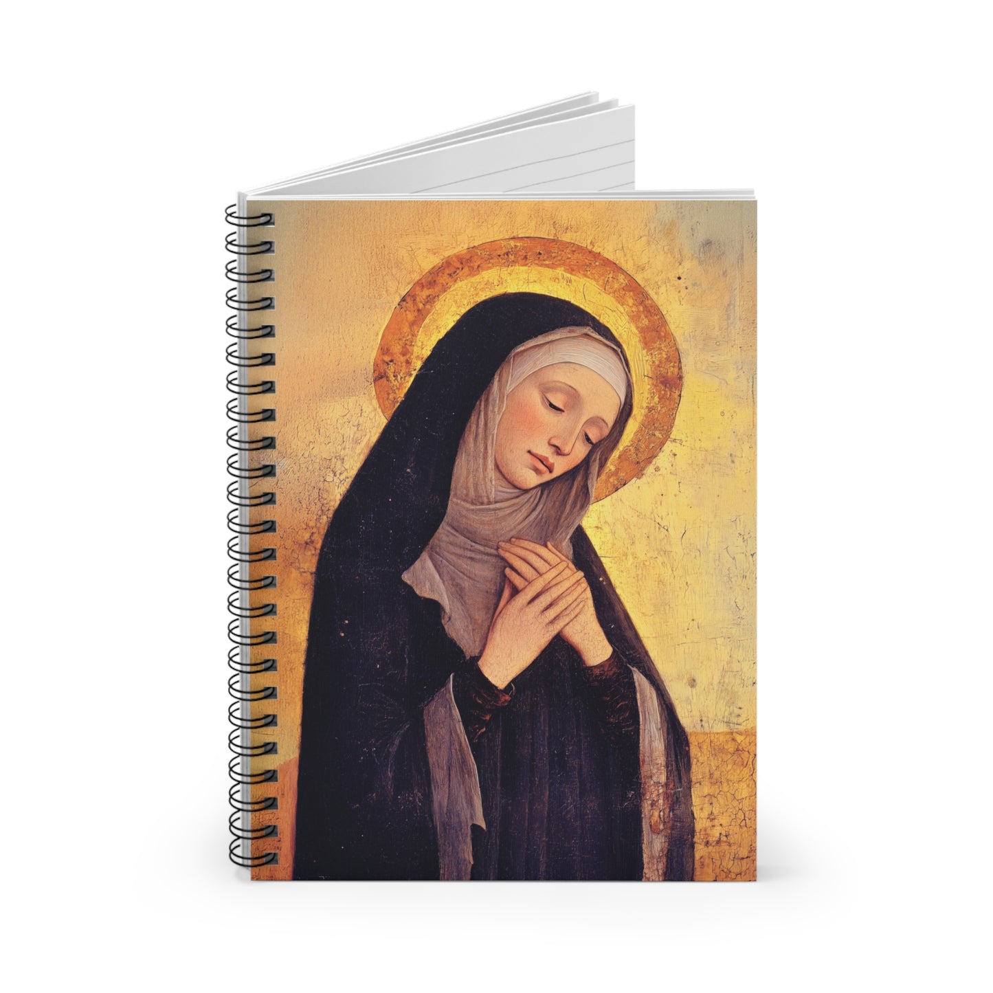 Saint Syncletica of Alexandria - Desert Mother - Journal - Sanctified Souls Art - Religious Based Notebook - Spiral Notebook