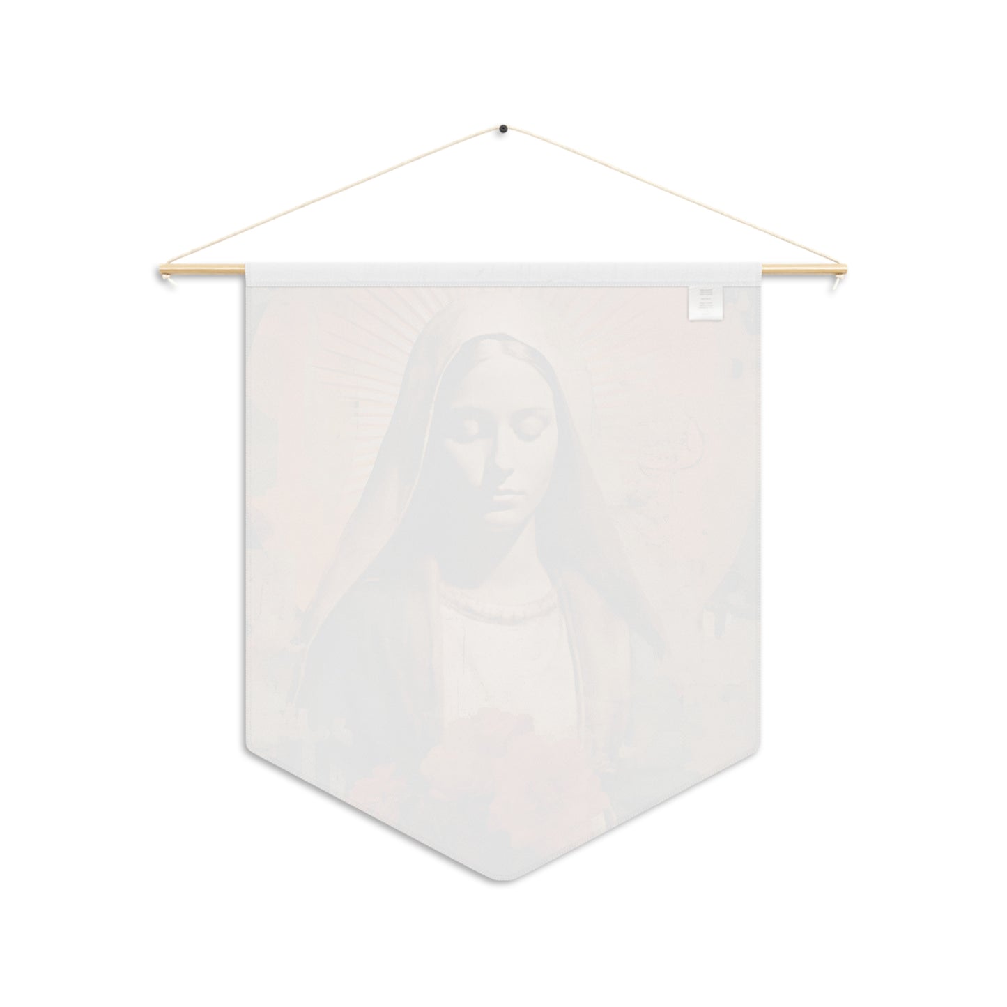 Blessed and Beloved Virgin Mary Wall Banner / Wall Hanging - Prayer room art - Catholic Home -  18" x 21"