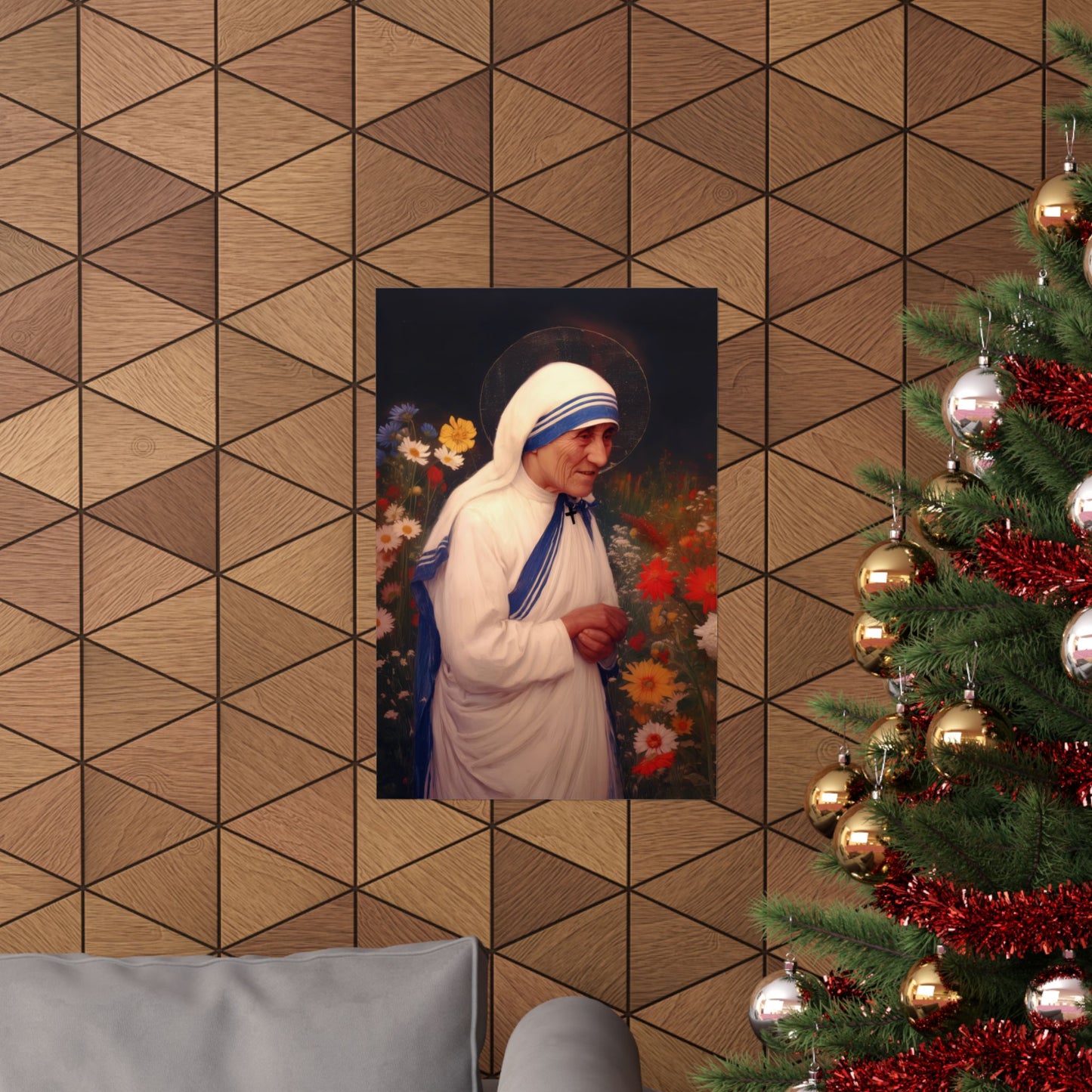Saint Teresa of Calcutta / Mother Teresa - Sanctified Souls Print - Multiple Sizes - Premium Posters - Catholic Art - Christian Home Decor Artwork