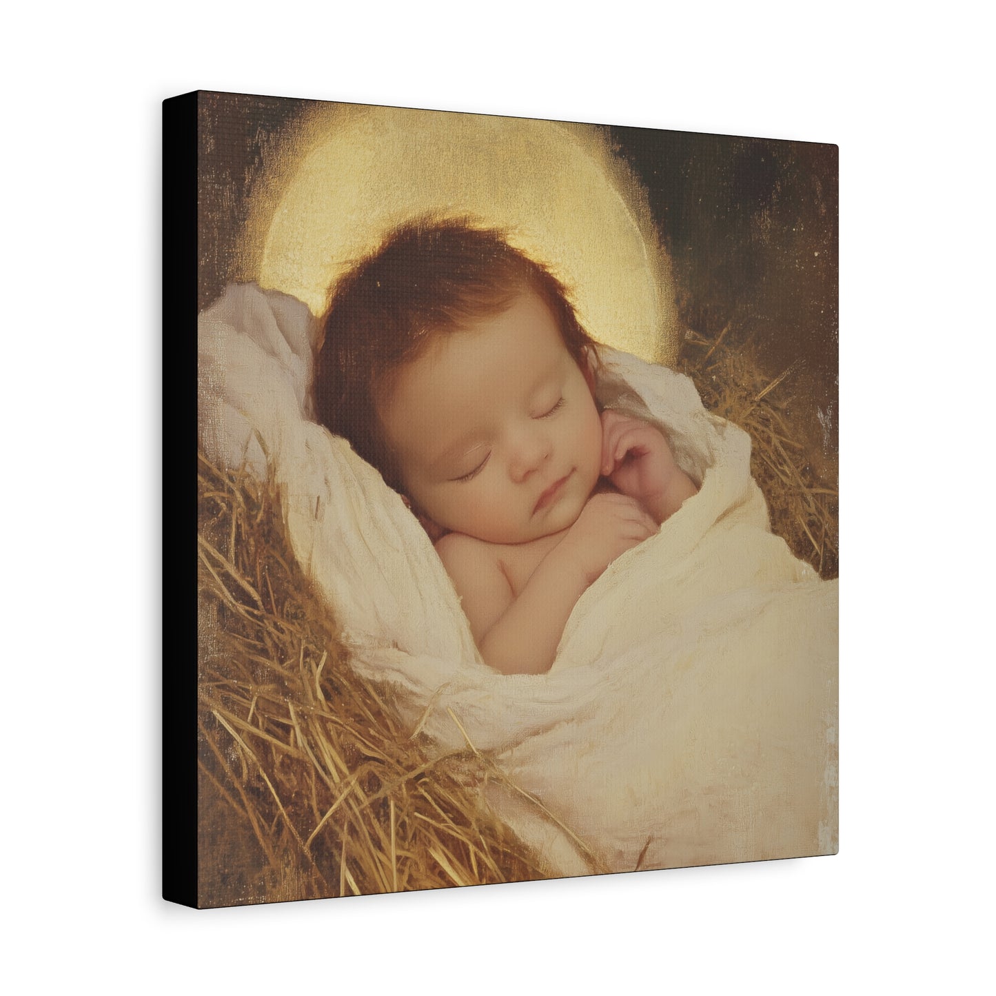 Jesus, the Newborn Light of the World - Gallery Wrapped Canvas - Print - Religious Art for your Home - Catholic Art Print