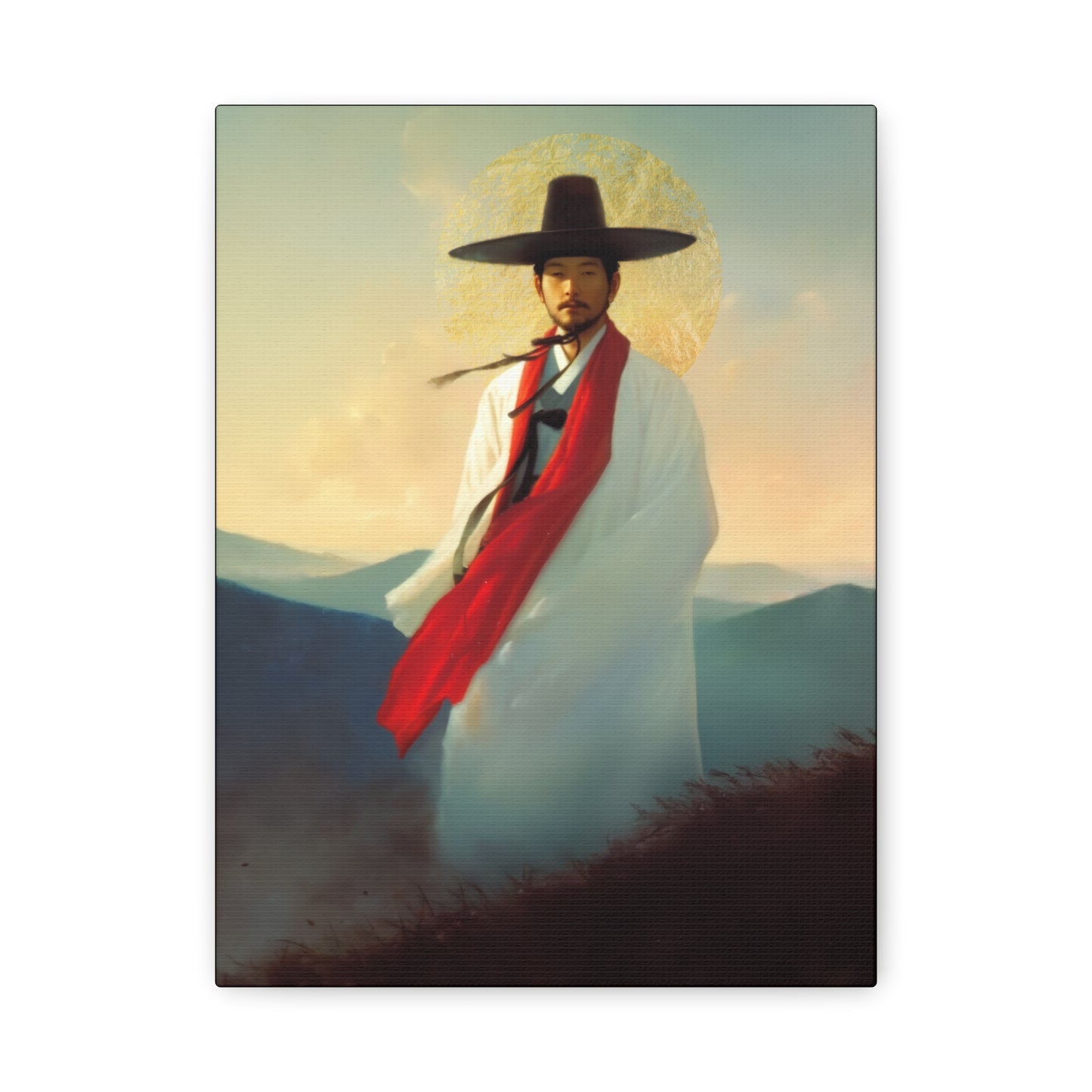 Saint Andrew Kim Taegon - Multiple Sizes - Catholic Home art - Museum Wrapped Canvas - Sanctified Souls Print - Martyr Saint