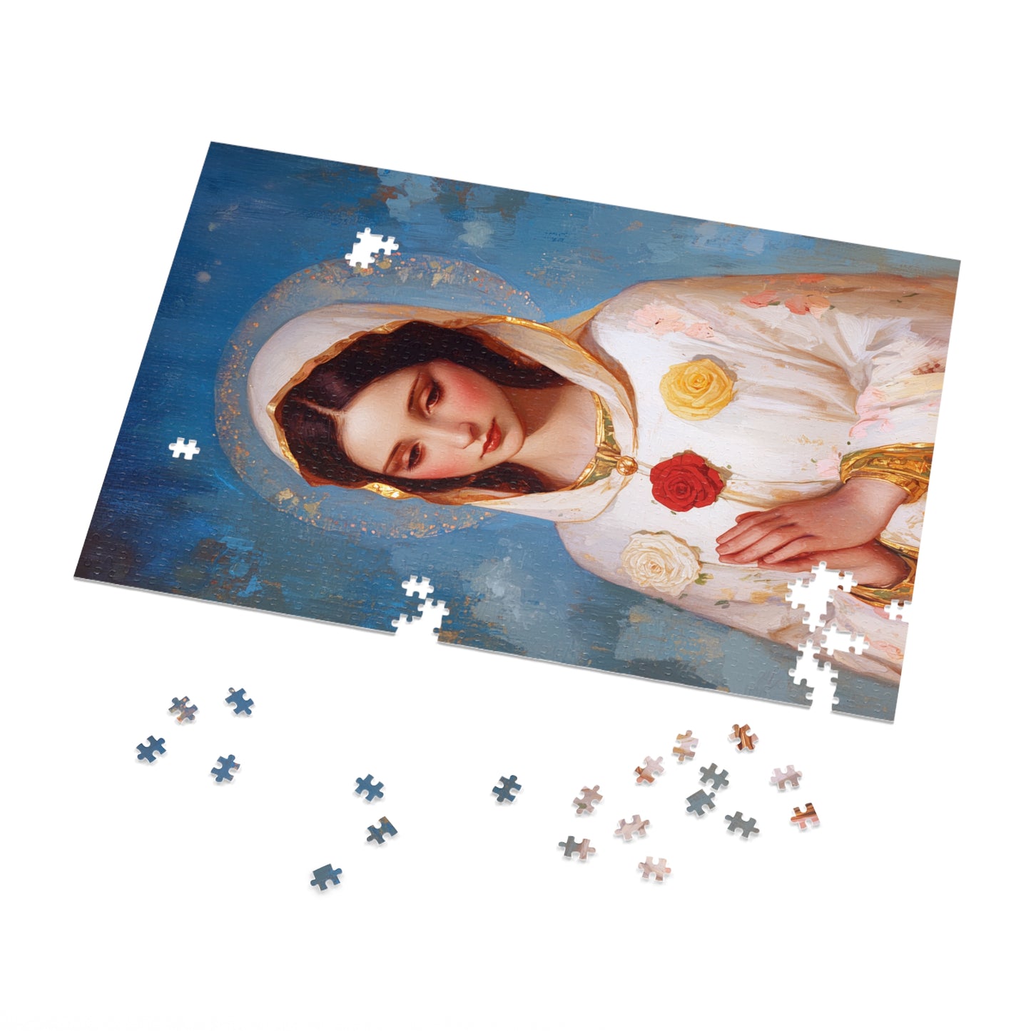 Rosa Mystica - Mystical Rose - Mother Mary - Marian Art - Puzzle - Keepsake Tin - Jigsaw Puzzle (30, 110, 252, 500,1000-Piece)