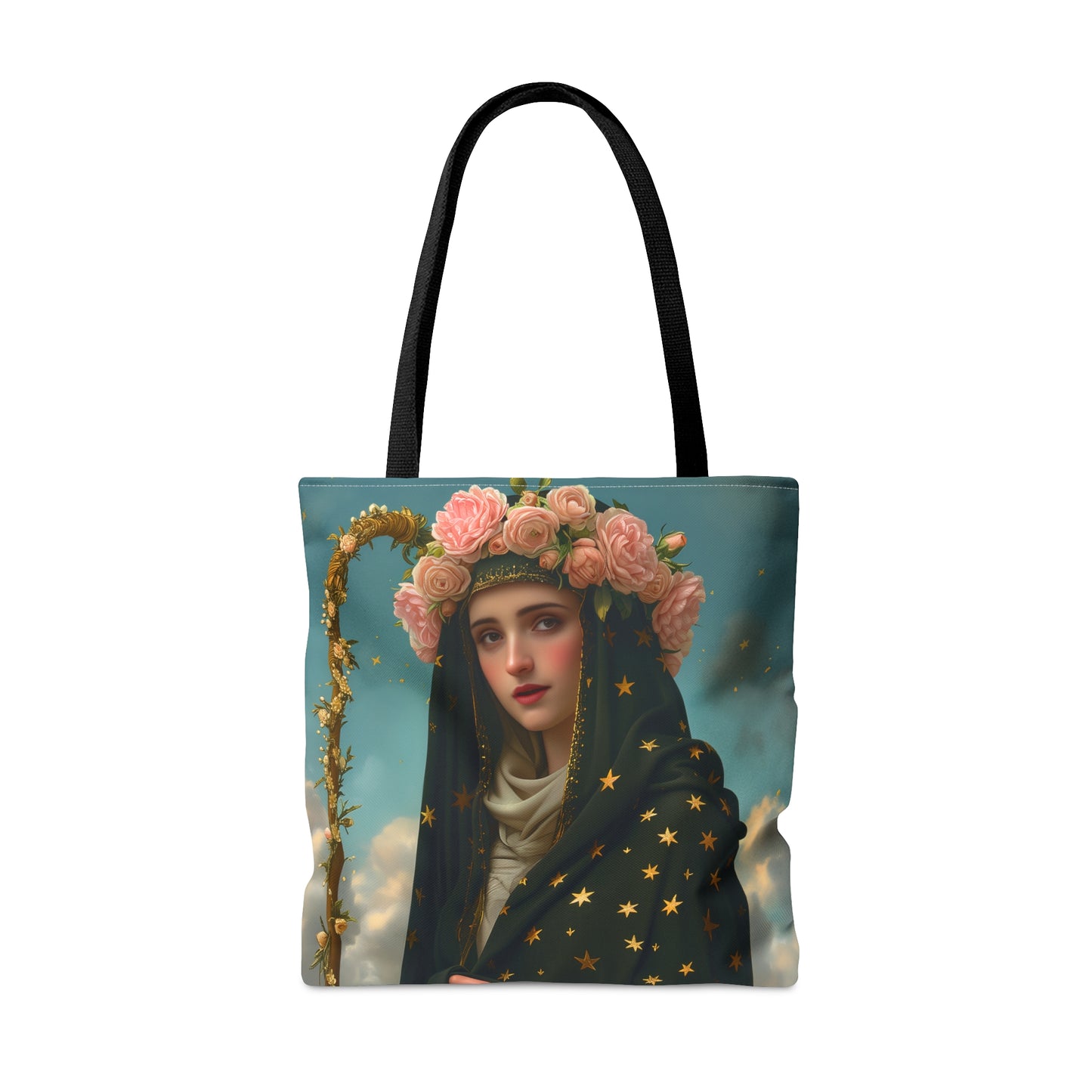 Saint Aldegund / Aldegundis Tote Bag - Purse - Three sizes - Large Medium Small Faith Art Bag - Catholic purse - Double Sided