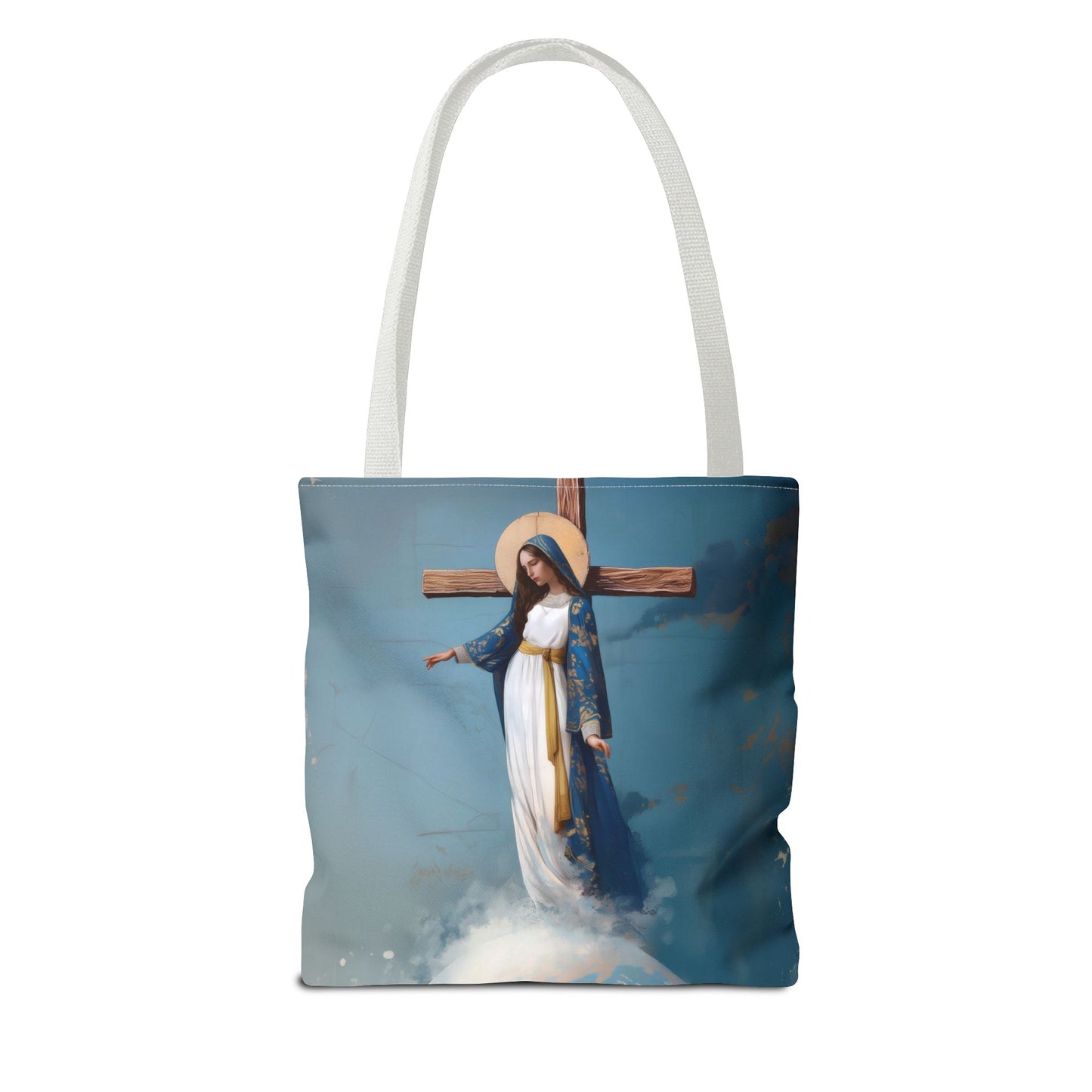 The Lady Of All Nations - Marian Devotion - Mother Mary - Tote Bag - Large Medium Small Faith Art Bag - Re-usable Tote Purse - Double Sided