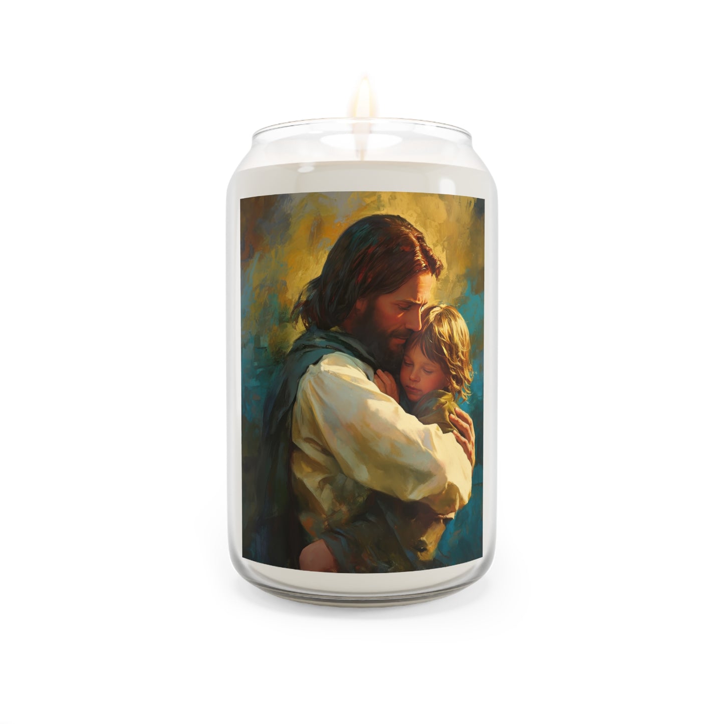 Christ's Compassionate Embrace  - Scented Prayer Candle, 13.75oz -  Candle - Catholic Art - prayer room Scented Candle