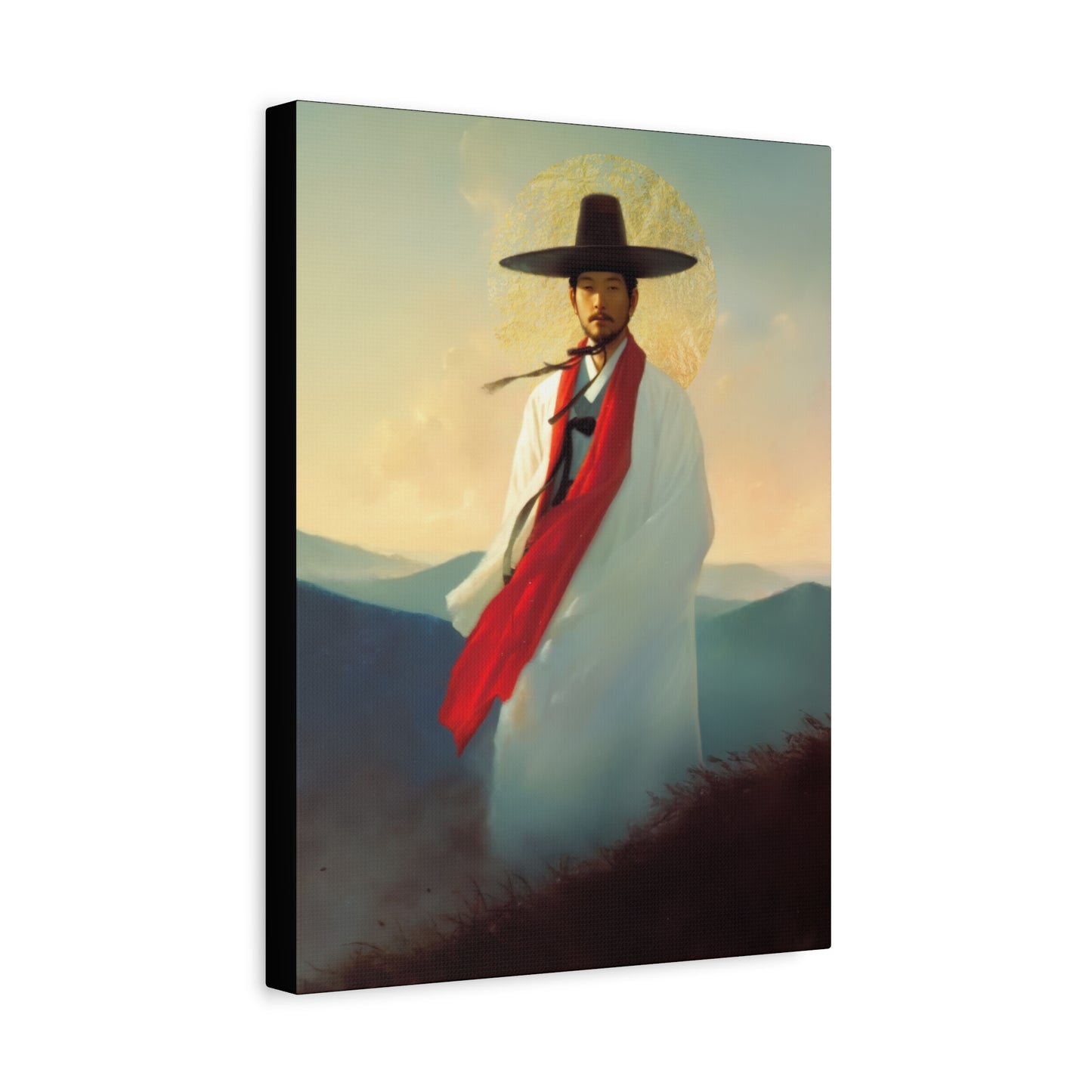 Saint Andrew Kim Taegon - Multiple Sizes - Catholic Home art - Museum Wrapped Canvas - Sanctified Souls Print - Martyr Saint