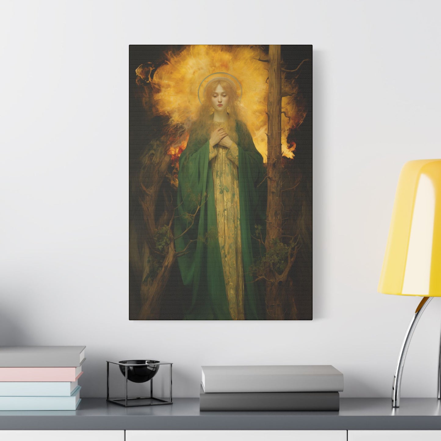 Saint Afra Canvas Print - Multiple Sizes - Catholic Home art - Museum Wrapped Canvas - Sanctified Souls Print
