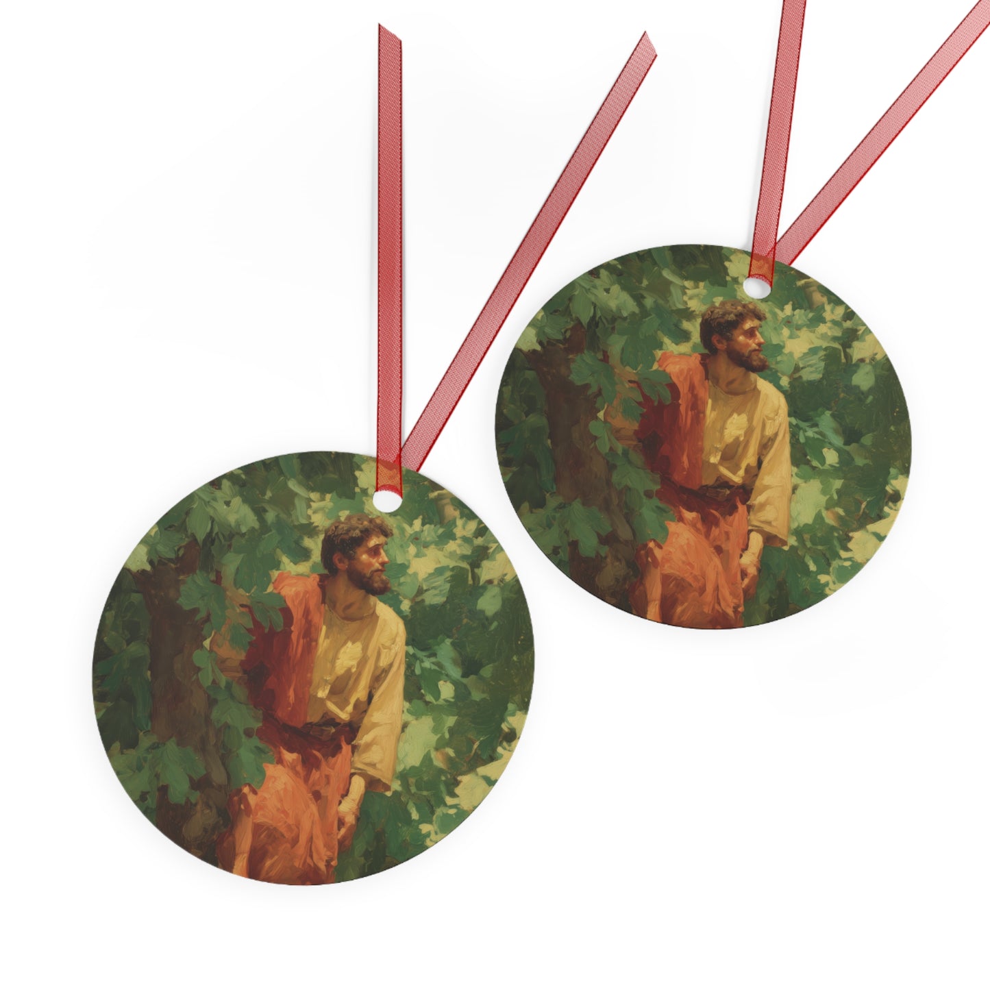 Zacchaeus - Metal Ornament - Religious Holiday Christmas Ornament and Keepsake