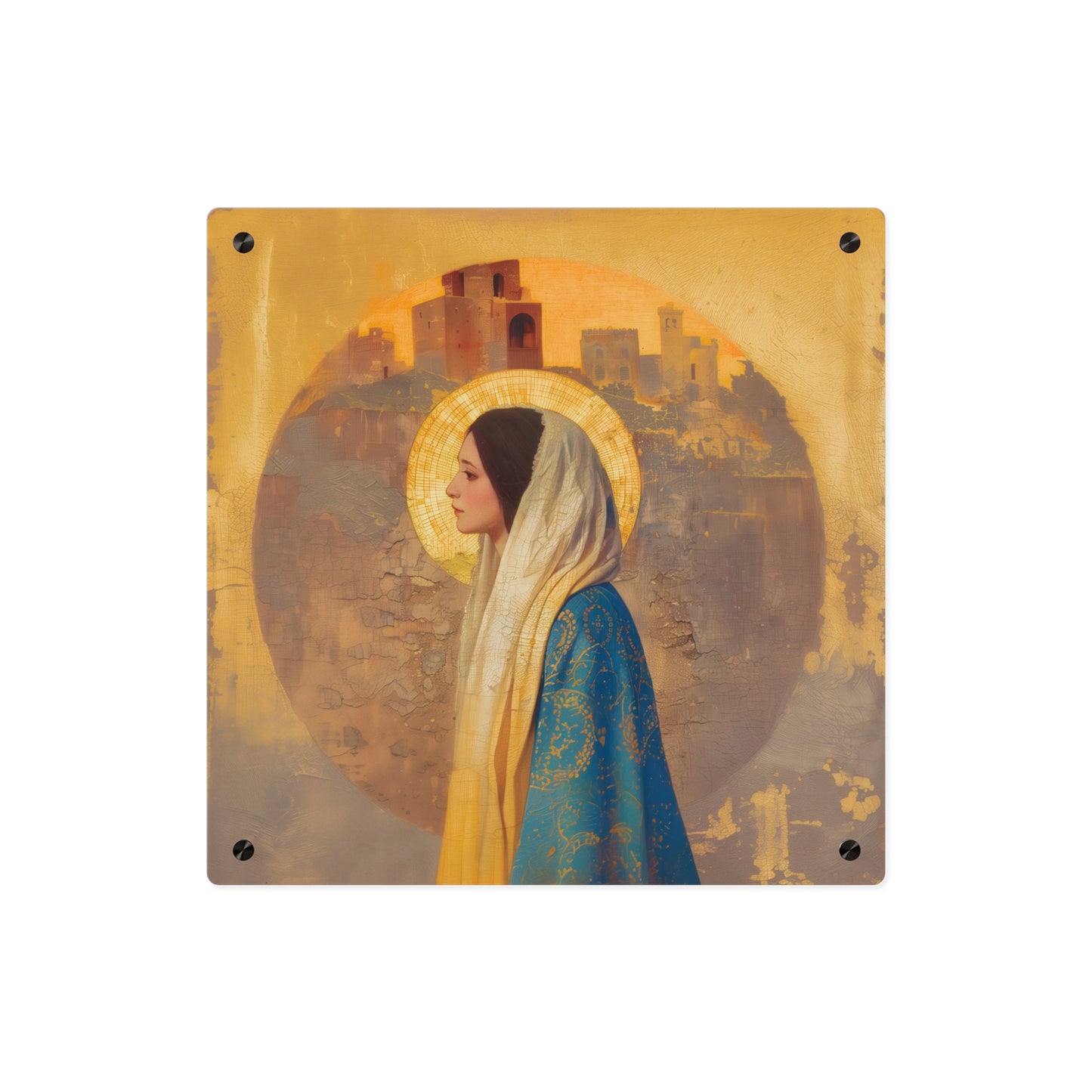 Mary of Nazareth - Mother Mary - Marian Title - Virgin Mary - Wall Art Panel - Ready to Hang Acrylic Print - Saint Art - Catholic Art