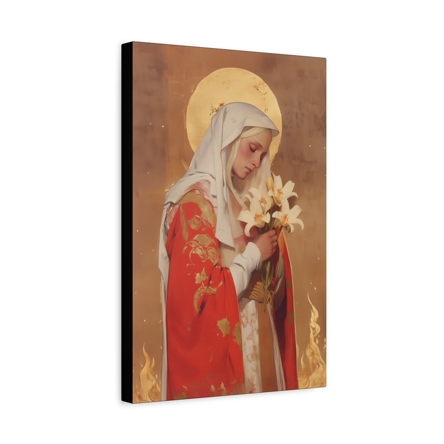 Saint Faith of Agen - Gallery Wrapped Canvas - Print - Religious Art for your Home - Catholic Art