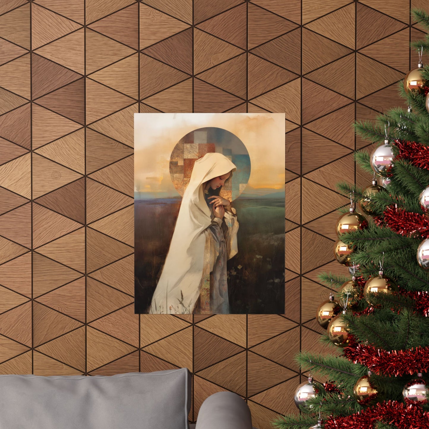 Our Lady of the Prairie - Sanctified Souls Print - Multiple Sizes - Premium Posters - Catholic Art - Christian Home