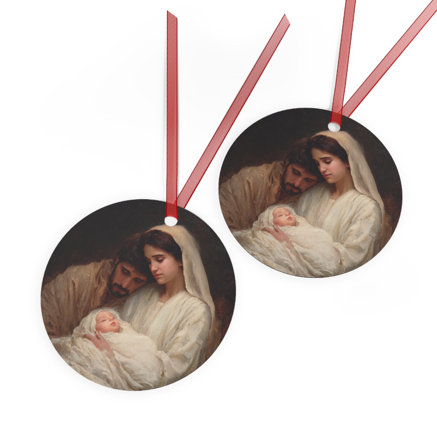 The Quiet Kingdom of the Holy Family - Metal Ornament - Religious Holiday Christmas Ornament and Keepsake