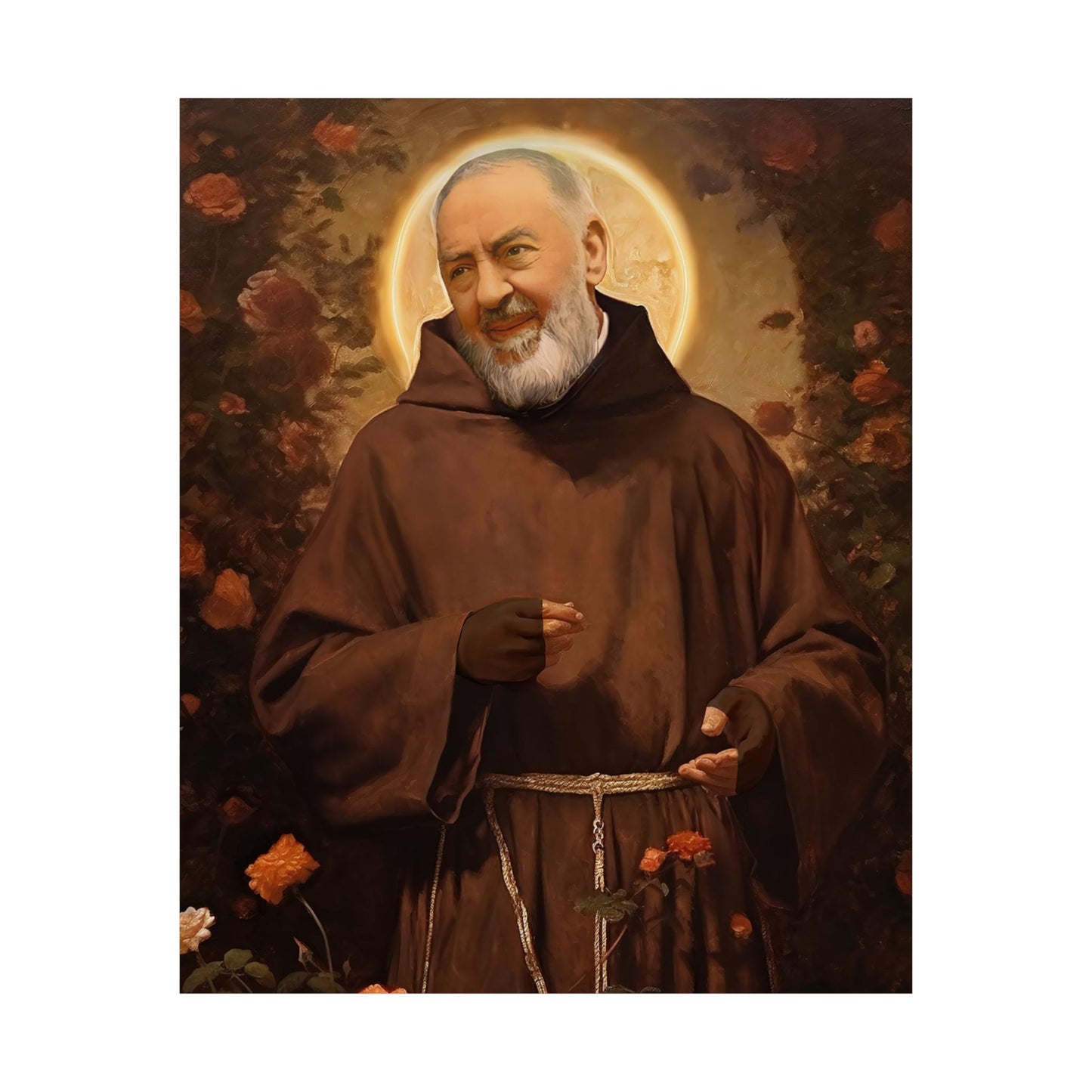 Saint Padre Pio Print - Sanctified Souls Print - Multiple Sizes - Premium Matte Vertical Posters