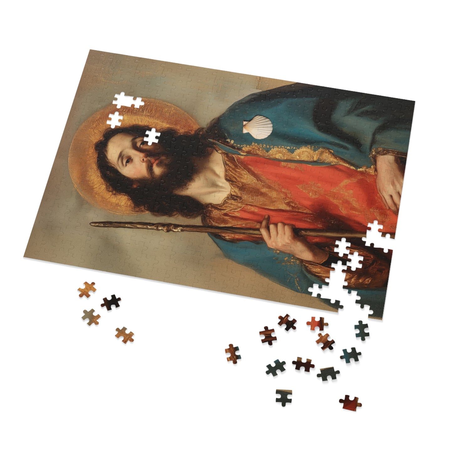 Saint James the Greater - Apostle  - Puzzle and Keepsake Tin - Religious (30, 110, 252, 500,1000) - Religious Puzzle - Gifts for Catholics