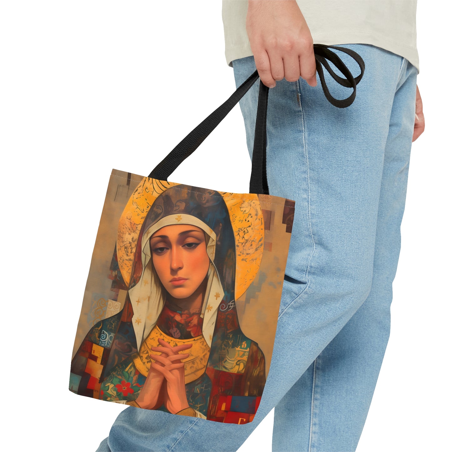 Virgin Mary - Holy Mother of Grace Tote Bag - Large Medium Small Faith Art Bag - Catholic Faith Purse - Religious Carry All