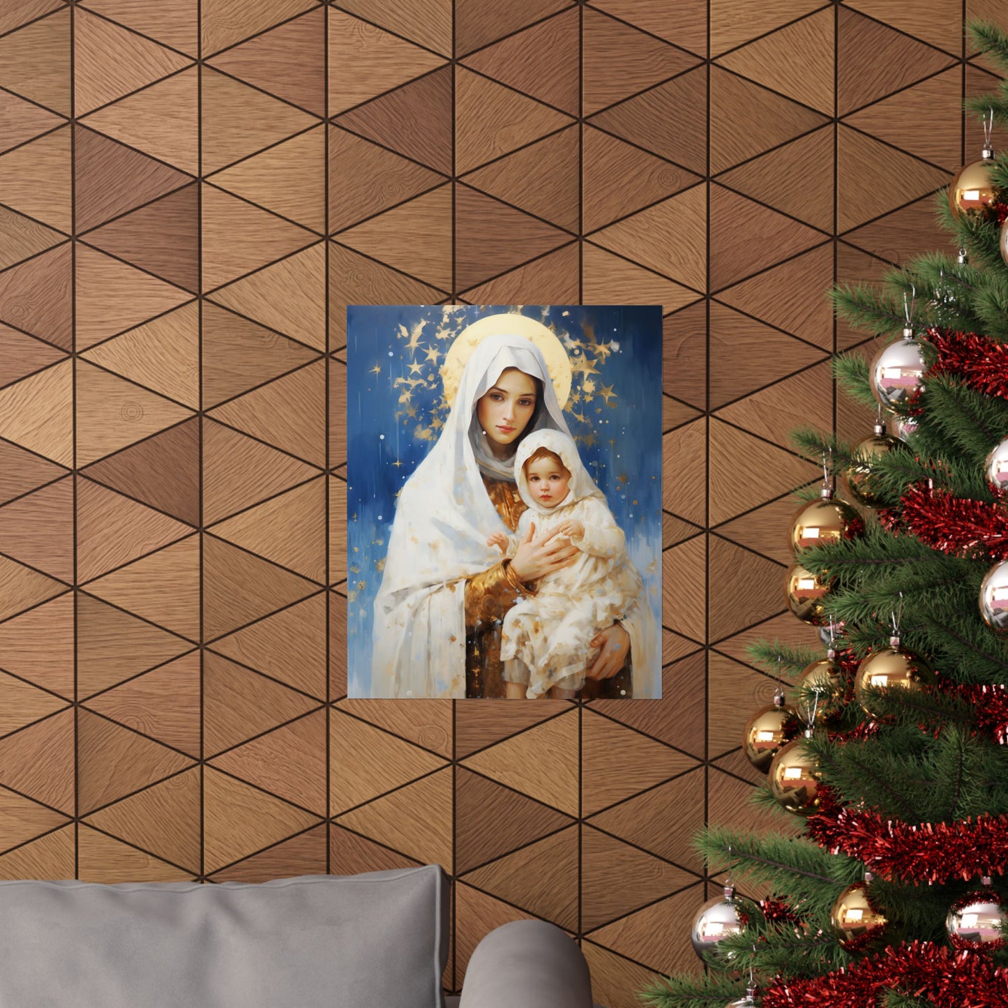 Divine Frost - Our Lady of the Snows Print - Sanctified Souls Print - Multiple Sizes - Premium Matte Vertical Posters