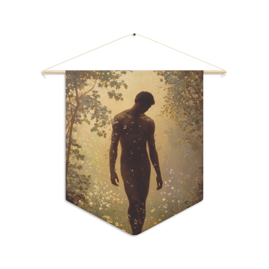 Saint Adam Pennant / Banner / Wall Hanging - Prayer room art - 18" x 21" - Catholic - Large Banner