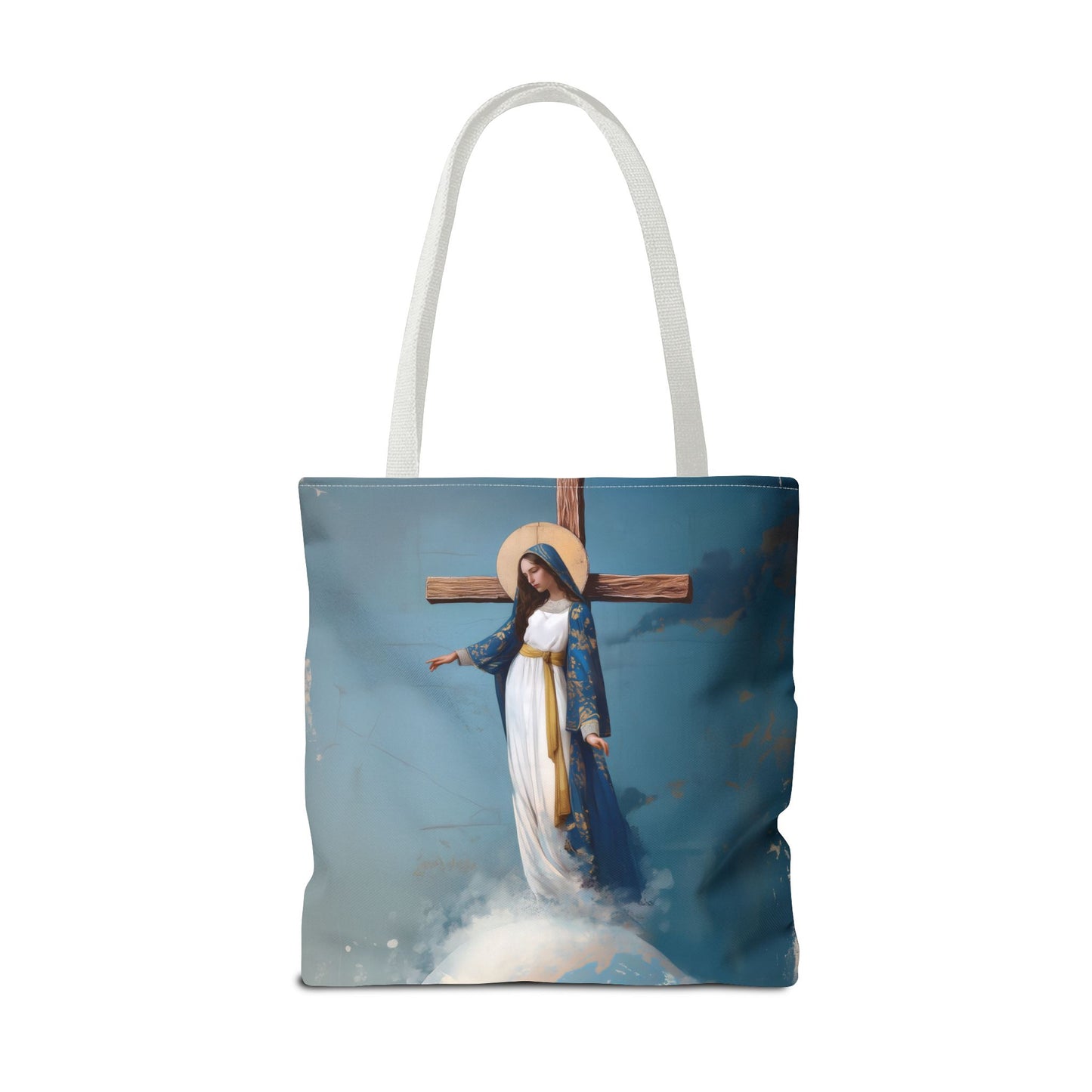 The Lady Of All Nations - Marian Devotion - Mother Mary - Tote Bag - Large Medium Small Faith Art Bag - Re-usable Tote Purse - Double Sided