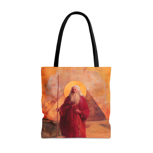 He Led Them with a Staff - Moses in Egypt - Tote Bag - Large Medium Small Faith Art Bag - Bible Study Faith Purse - Double Sided