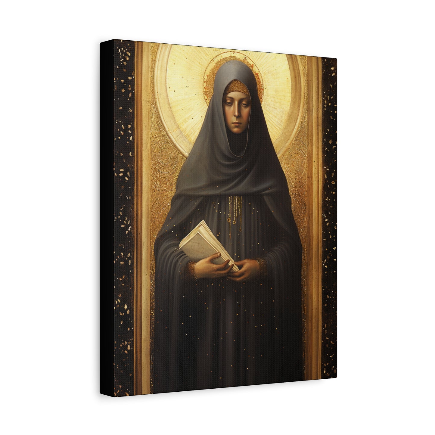 Saint Monica of Hippo - Museum Wrapped Canvas - Sanctified Souls Print - Religious Art for your Home