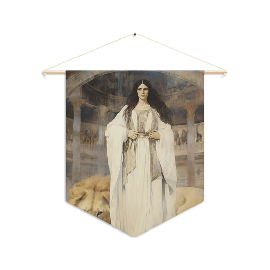 Saint Euphemia Wall Banner / Wall Hanging - Unique Religious Art for your home - Prayer room - Catholic Home Art - 18" x 21"
