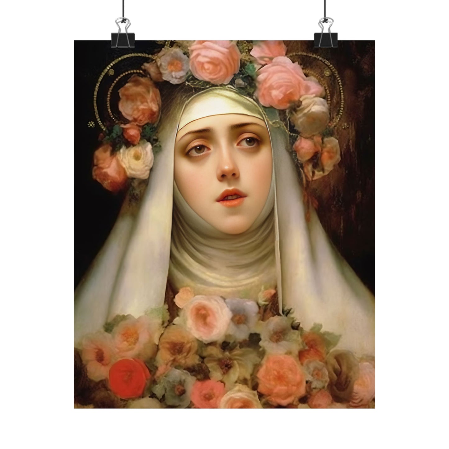 Saint Rose of Lima - Sanctified Souls Print - Multiple Sizes - Premium Matte Vertical Posters - Patron Saint of Florists