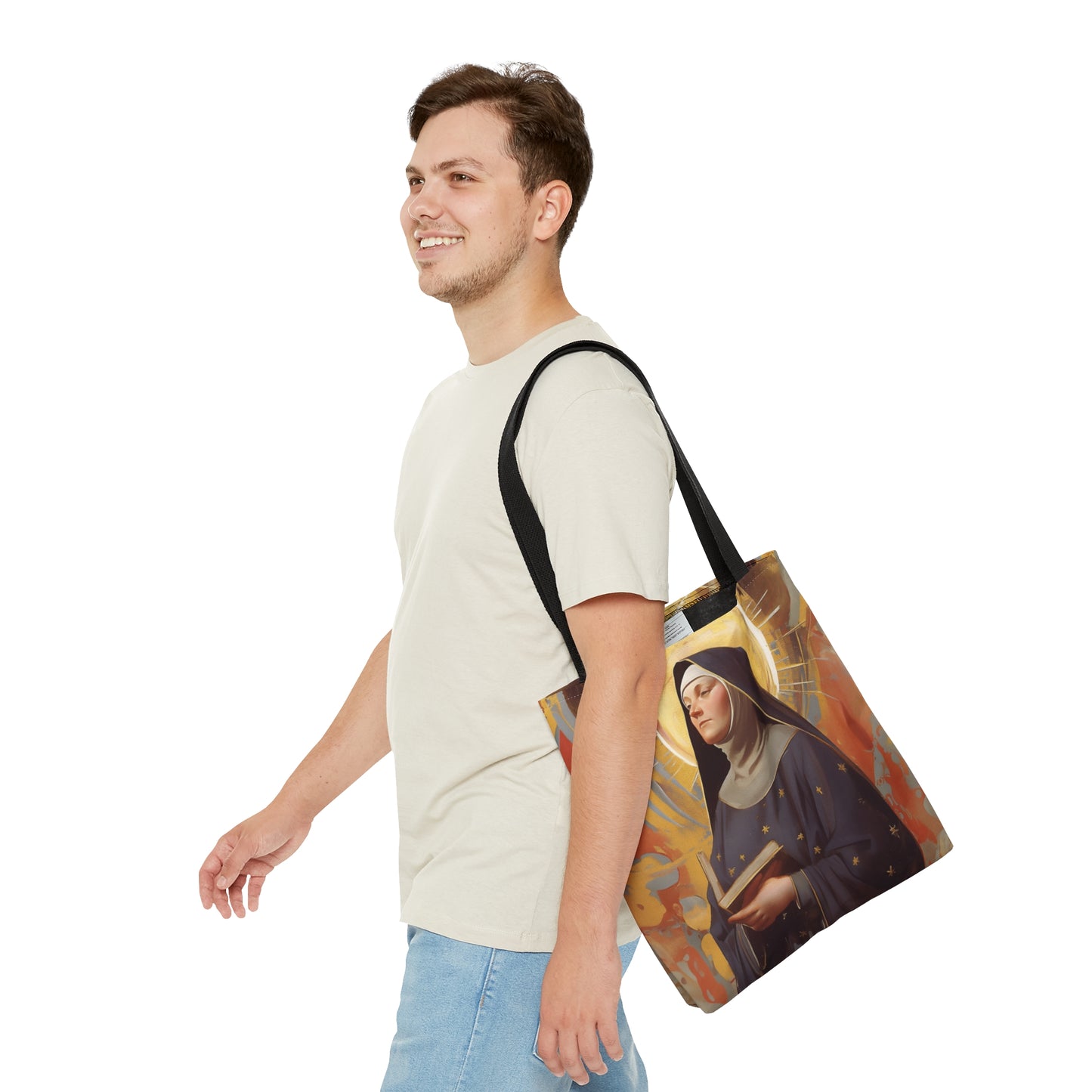 Saint Monica of Hippo Tote Bag - Large Medium Small Faith Art Bag - Catholic Faith Purse - Religious - Reusable - Prayer Bag