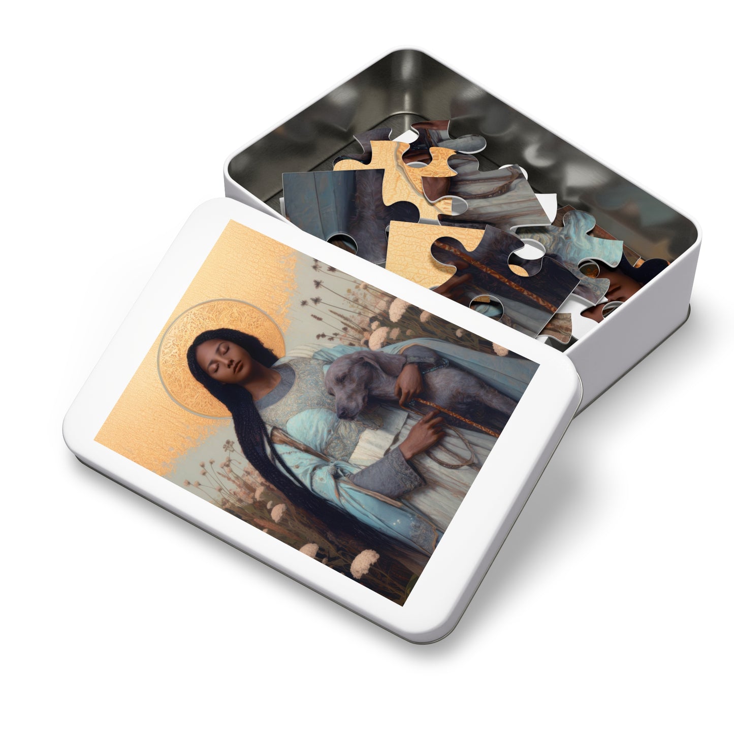 Saint Quiteria - Puzzle & Keepsake Tin - Religious Jigsaw Puzzle (30, 110, 252, 500,1000-Piece)