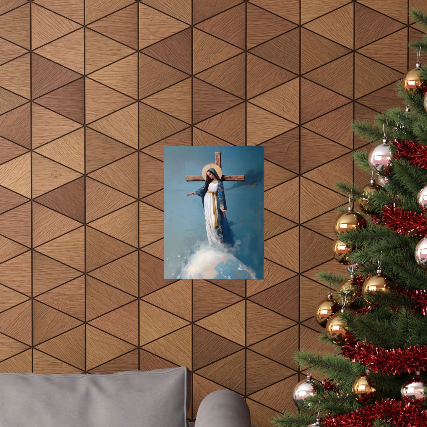 The Lady Of All Nations - Marian Devotion - Mother Mary - Sanctified Souls Print - Multiple Sizes - Premium Matte Vertical Posters