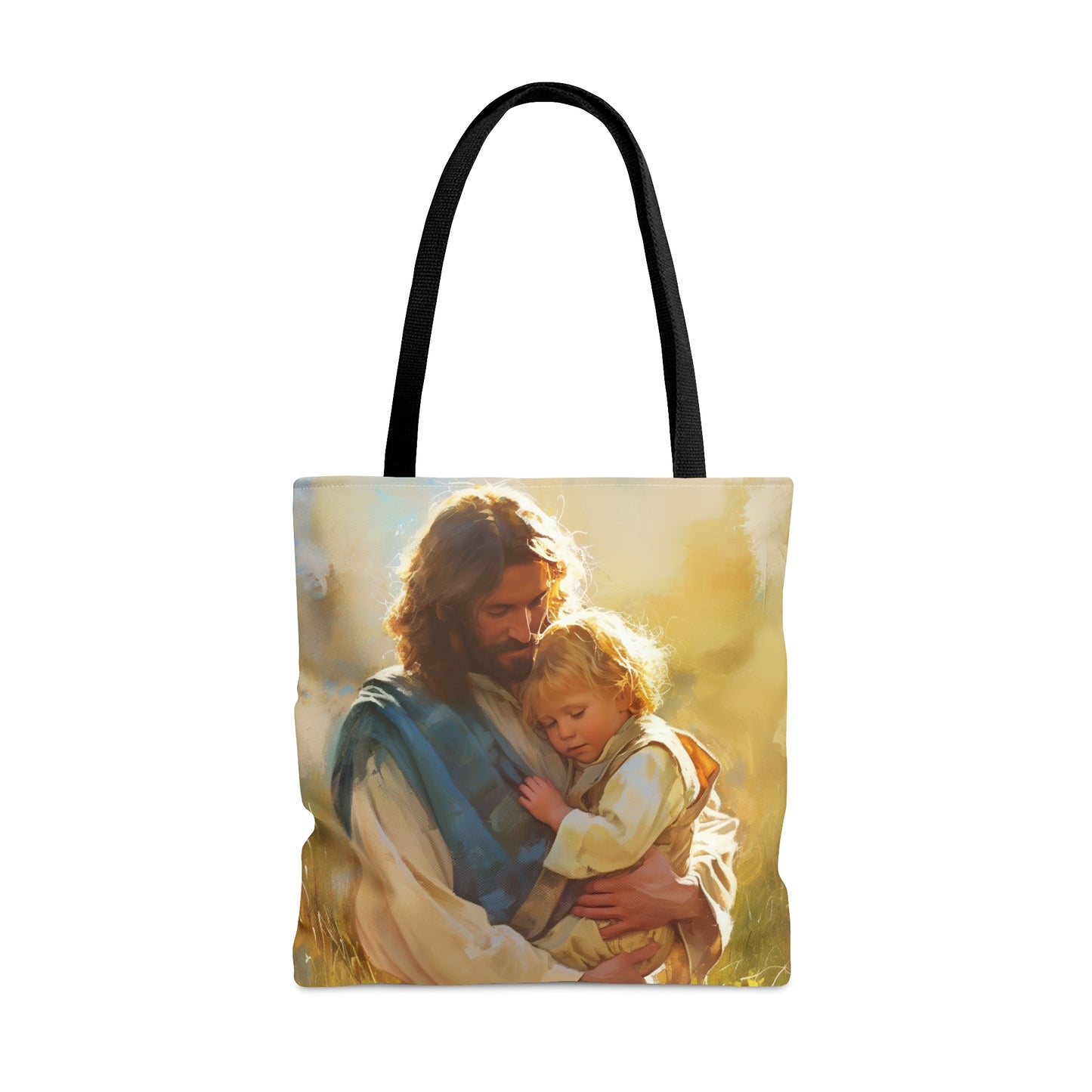Jesus, Guardian of Innocence Tote Bag - Large Medium Small Faith Art Bag - Catholic Faith Purse - Religious Carry All