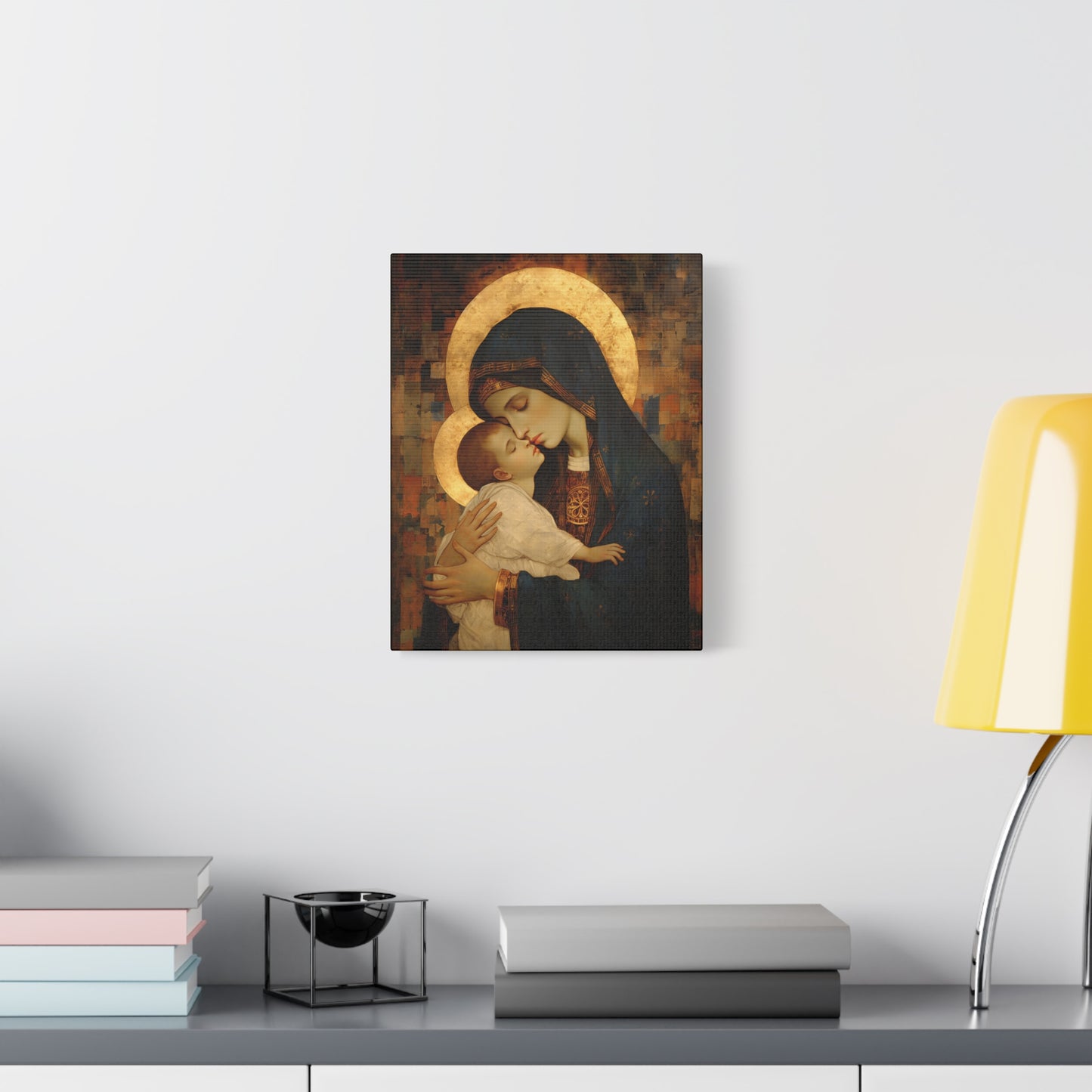 Mother of Mercy - Museum Wrapped Canvas - Sanctified Souls Print - Religious Art for your Home - The Virgin Mary and The Christ Child