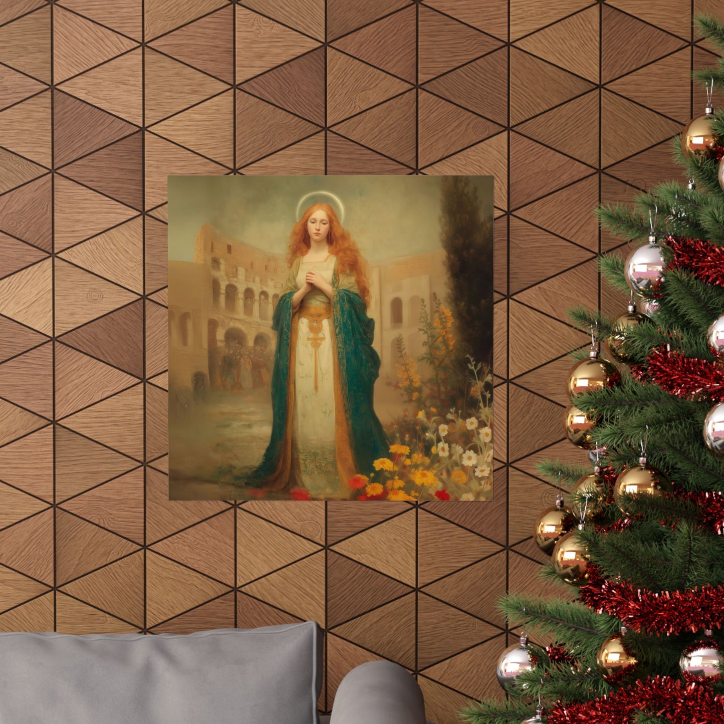 Saint Justina -  Catholic Art - Multiple Sizes - Premium Posters - Catholic Art - Christian Home - Catholic Saint Art