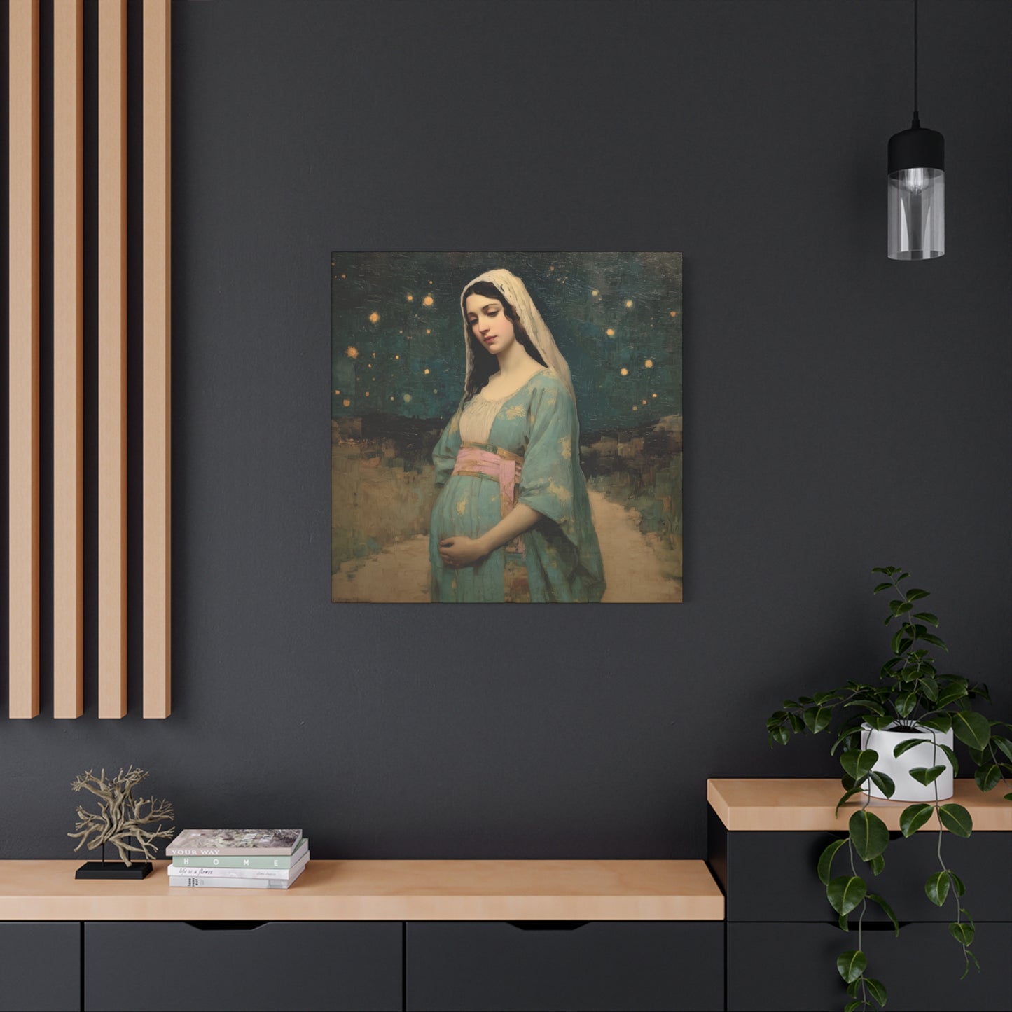 Our Lady of 'O' - Our Lady of Expectation - Mother Mary - Marian Art - Gallery Wrapped Canvas - Print - Catholic Art Print