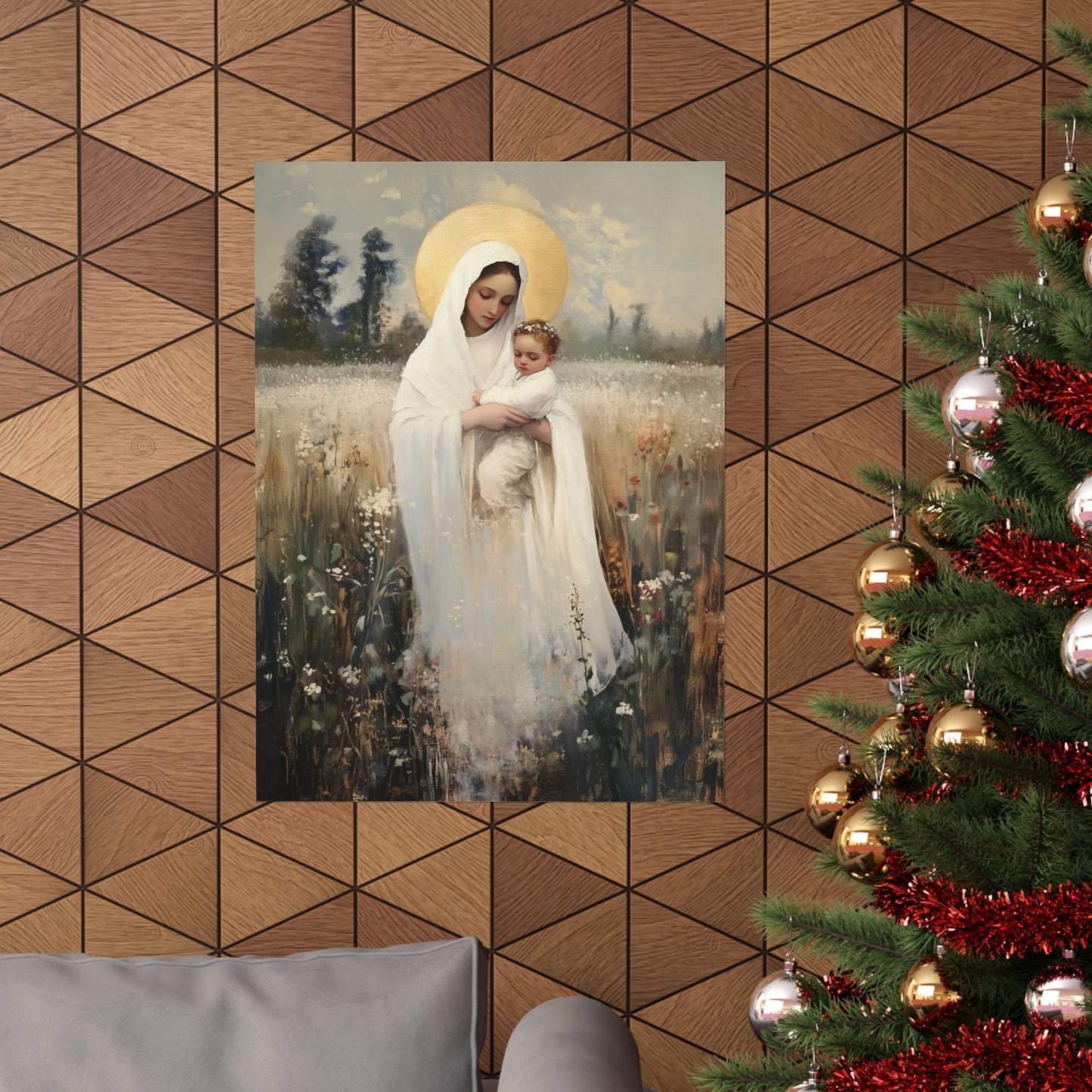 Our Lady of the Prairie - Sanctified Souls Print - Multiple Sizes - Premium Posters - Catholic Art - Christian Home