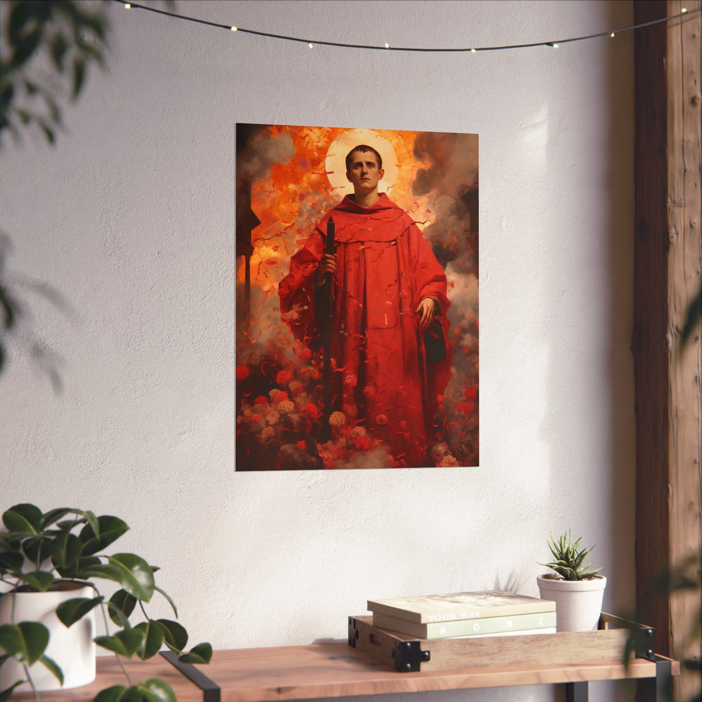 Saint Lawrence Deacon and Martyr  - Sanctified Souls Print - Multiple Sizes - Premium Matte Vertical Posters