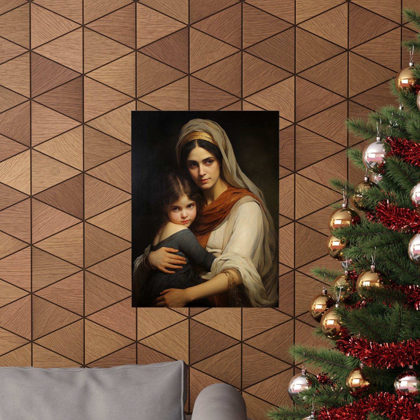 Saint Anne mother to Mary the Blessed Virgin - Sanctified Souls Print - Multiple Sizes - Premium Matte Vertical Posters