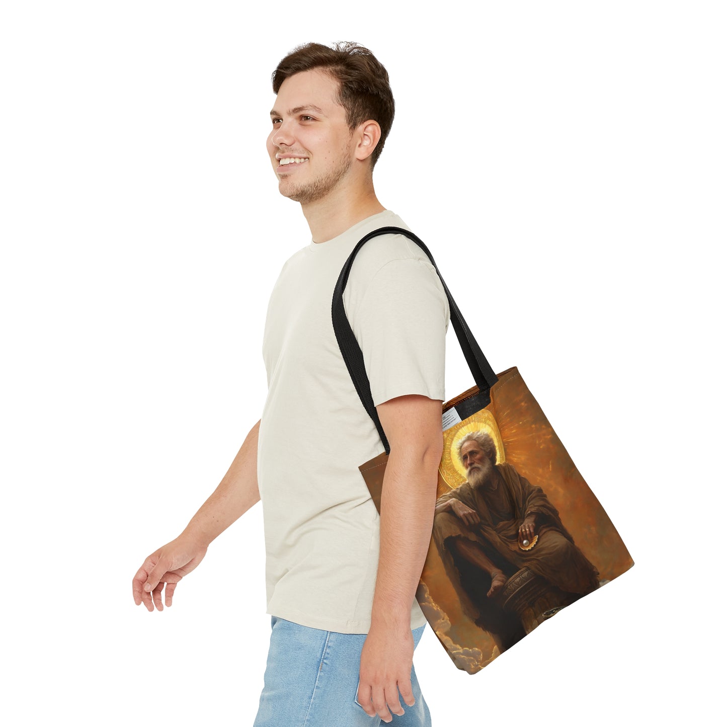 Saint Simeon Stylites Tote Bag - Large Medium Small Faith Art Bag - Catholic Faith Purse - Religious - Prayer Bag - Devotional Purse