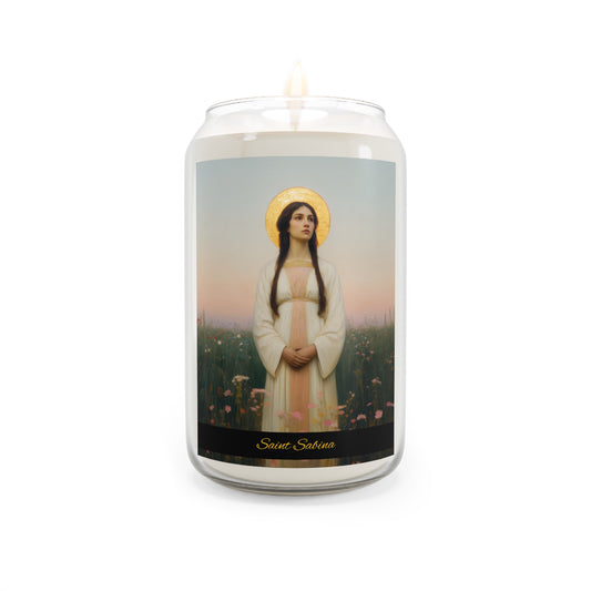 Saint Sabina - Scented Prayer Candle, 13.75oz -  Candle - Catholic Art - prayer room Scented Candle - Religious Saint